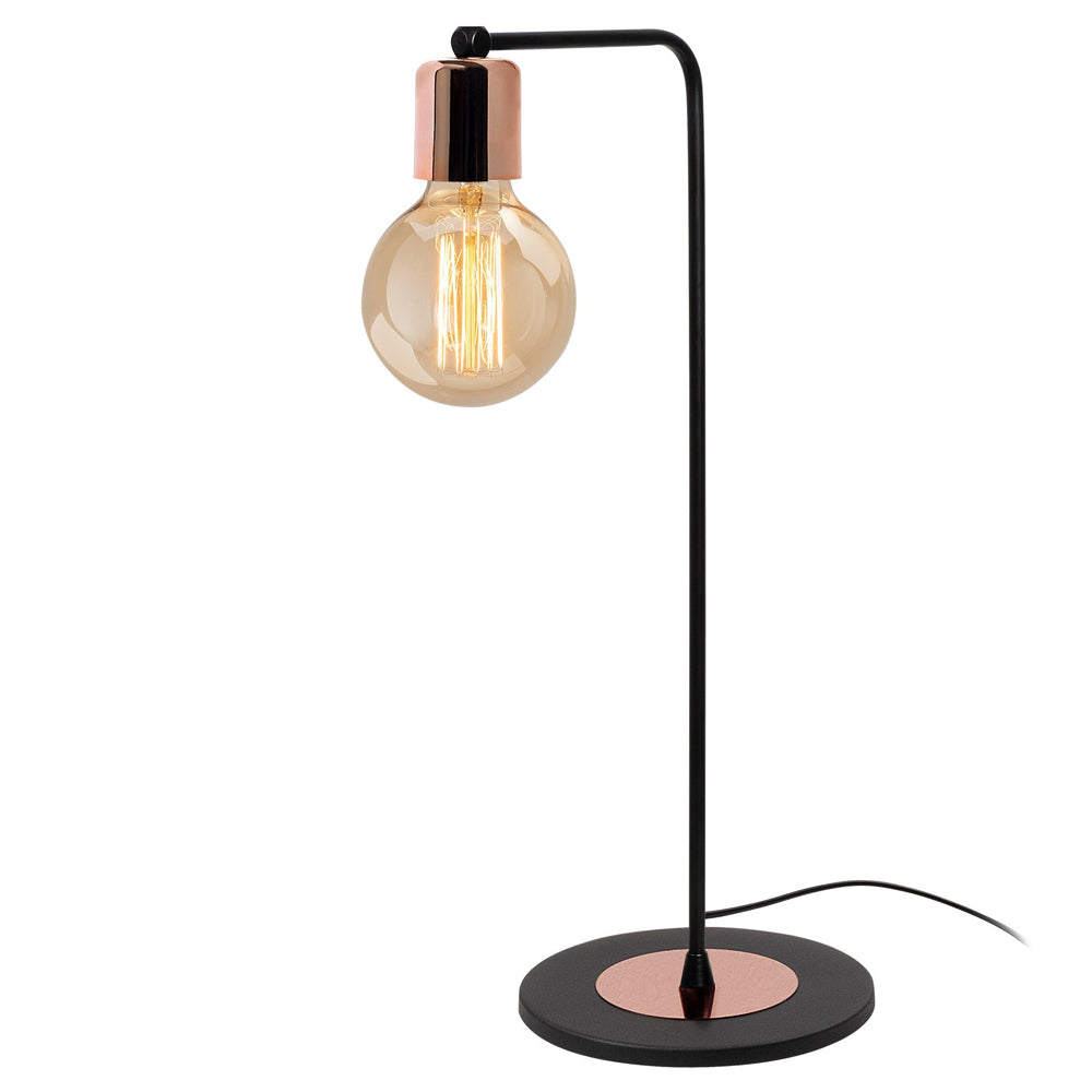 Lampa stołowa Herpo średnica 17 cm miedziana