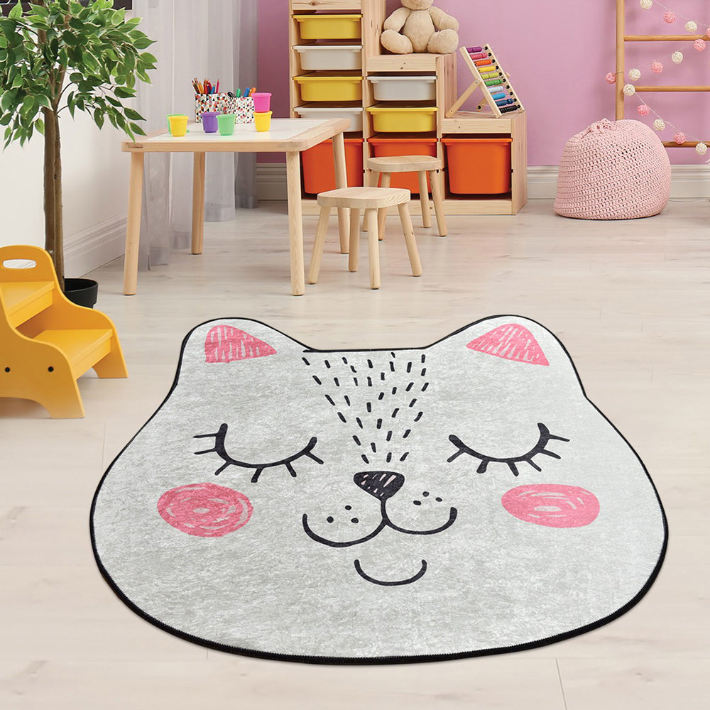 Dywan do pokoju dziecięcego Dinkley Sofia w kształcie kotka ⌀140 cm