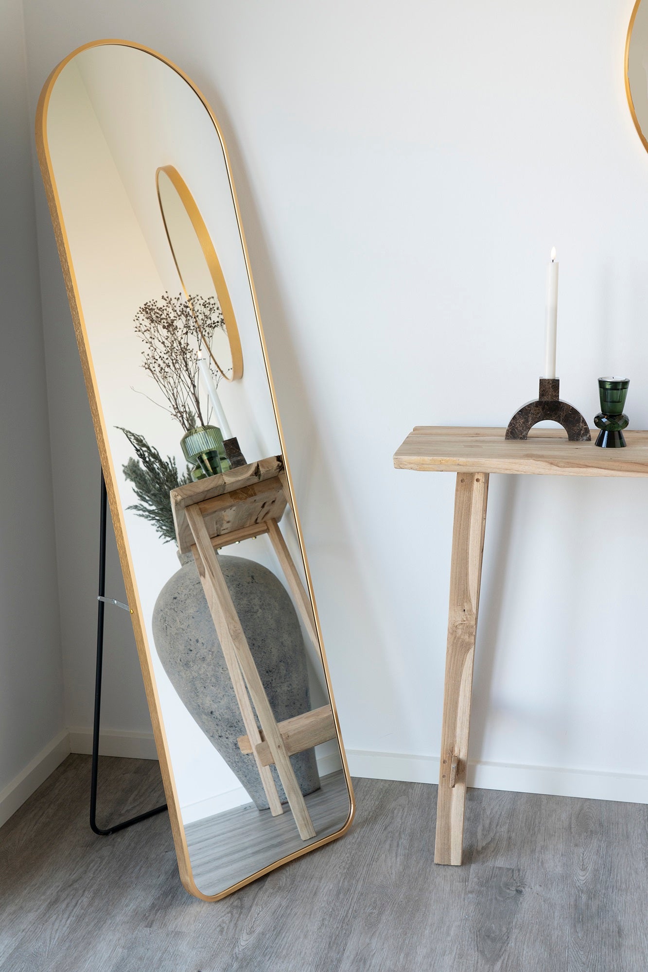 Lustro stojące Omanta złota rama 40x150 cm