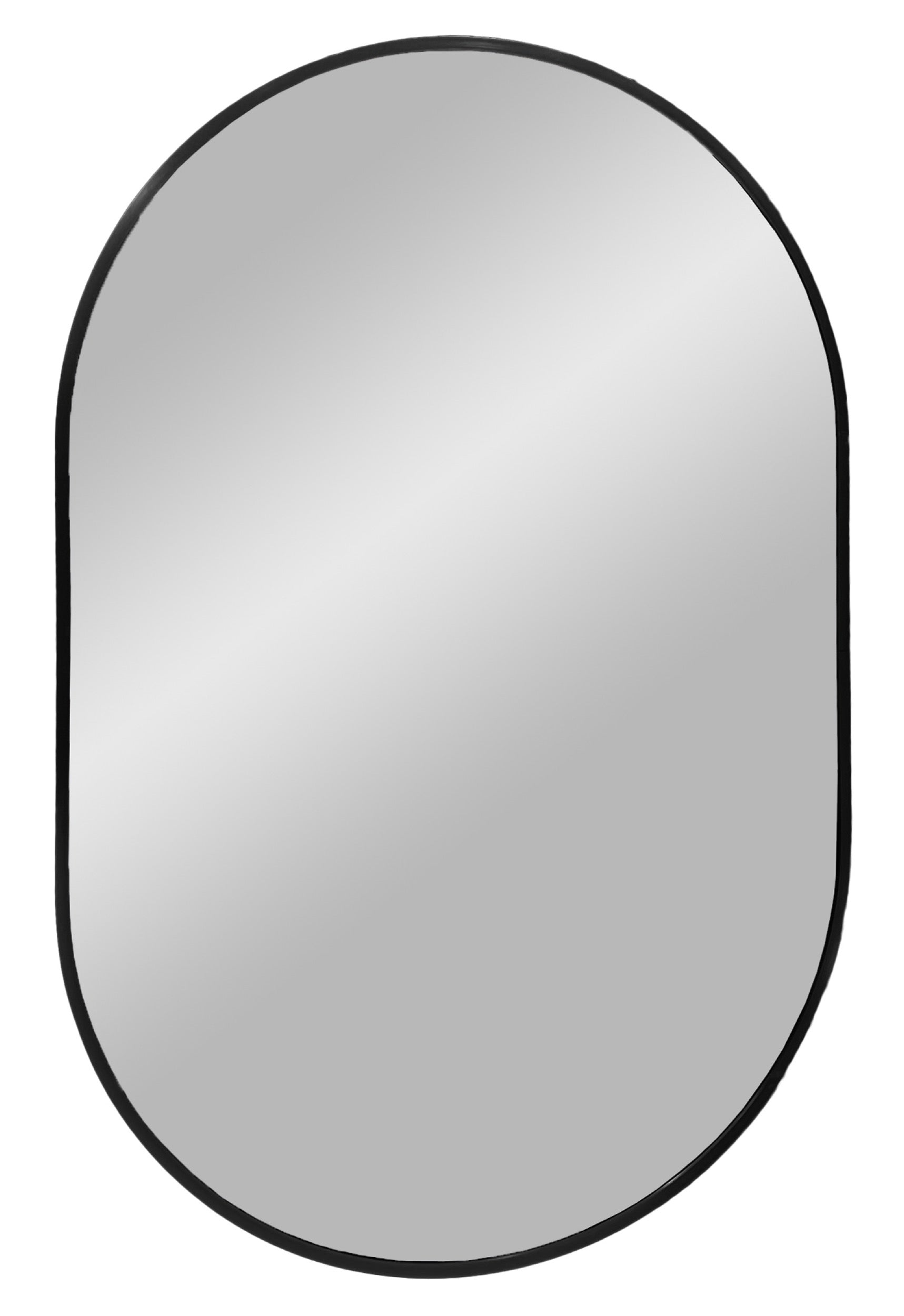 Lustro ścienne owalne Omanta czarna rama 50x80 cm