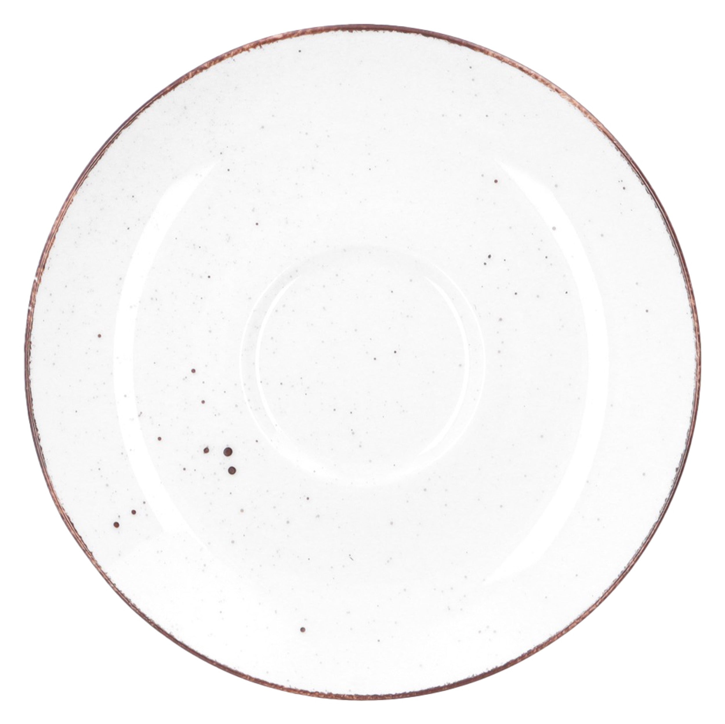 Zestaw 6 filiżanek porcelanowych City biało-brązowy