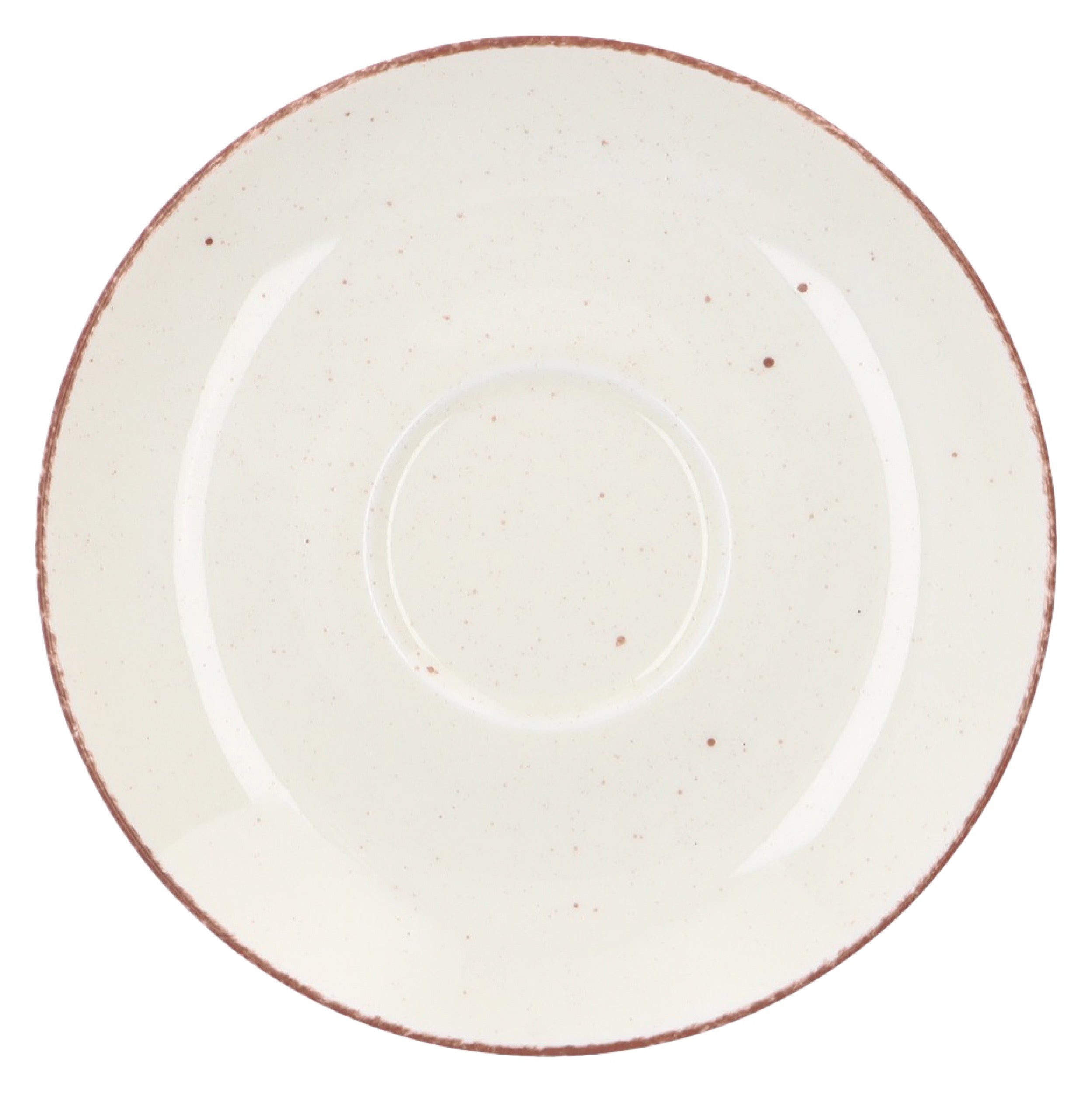 Zestaw 6 filiżanek porcelanowych City beżowo-brązowy