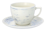 Zestaw 6 filiżanek porcelanowych City beżowo-niebieski