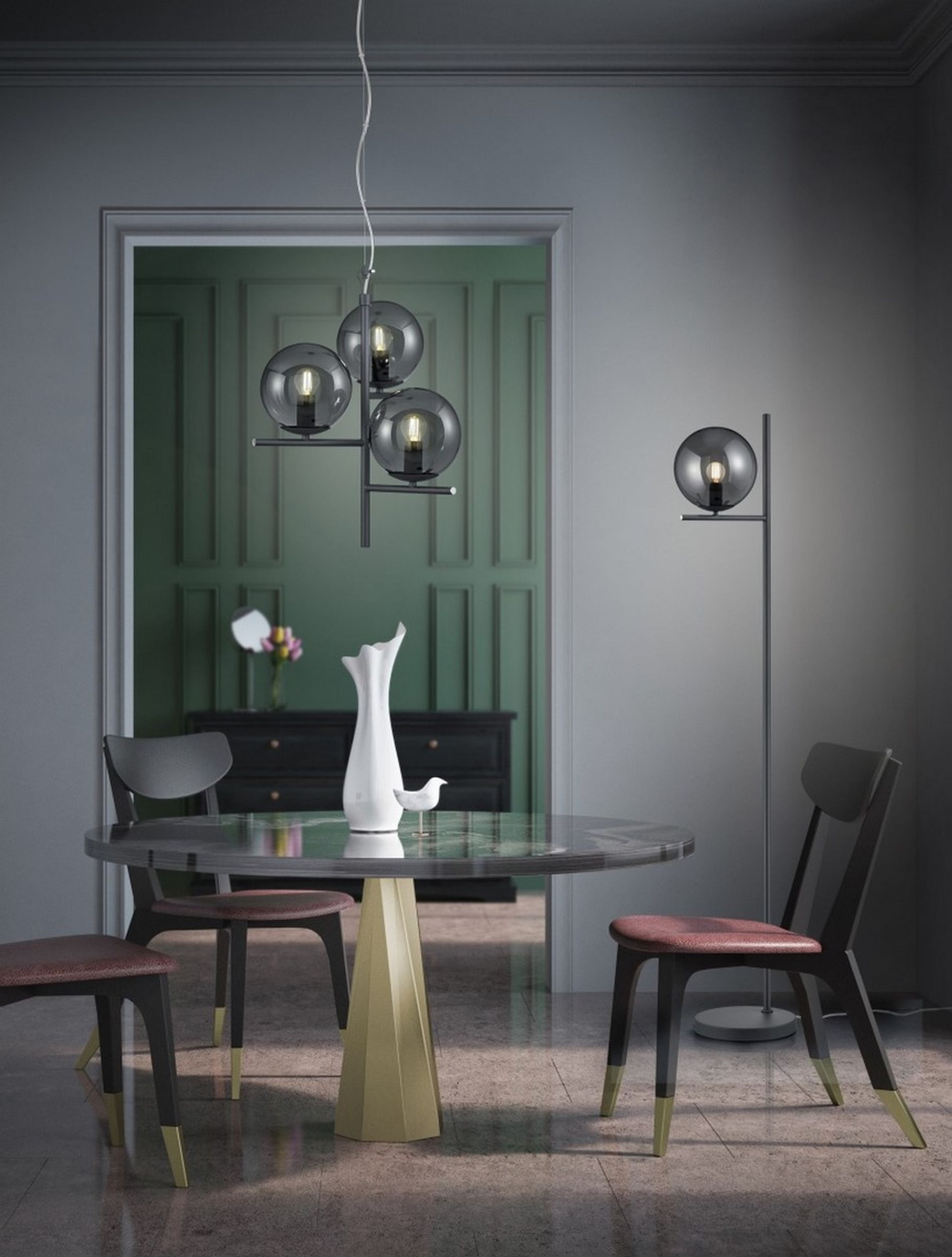 Lampa podłogowa Pure antracytowa