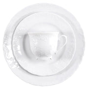 Serwis do kawy porcelanowy dla 6 os. Rococo biały
