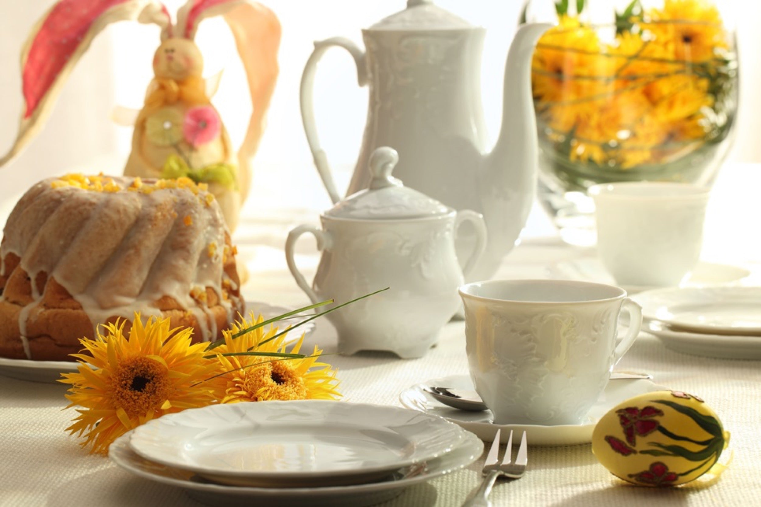 Serwis do kawy porcelanowy dla 6 os. Rococo biały