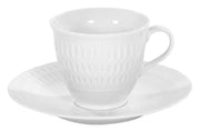 Serwis do kawy porcelanowy dla 6 os. Sofia biały