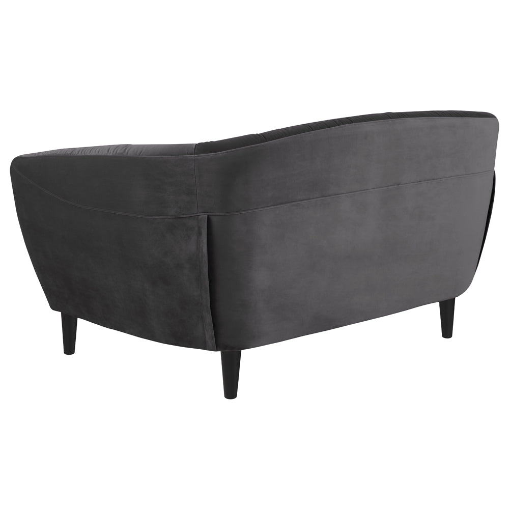 Sofa dwuosobowa Buzet ciemnoszary welur
