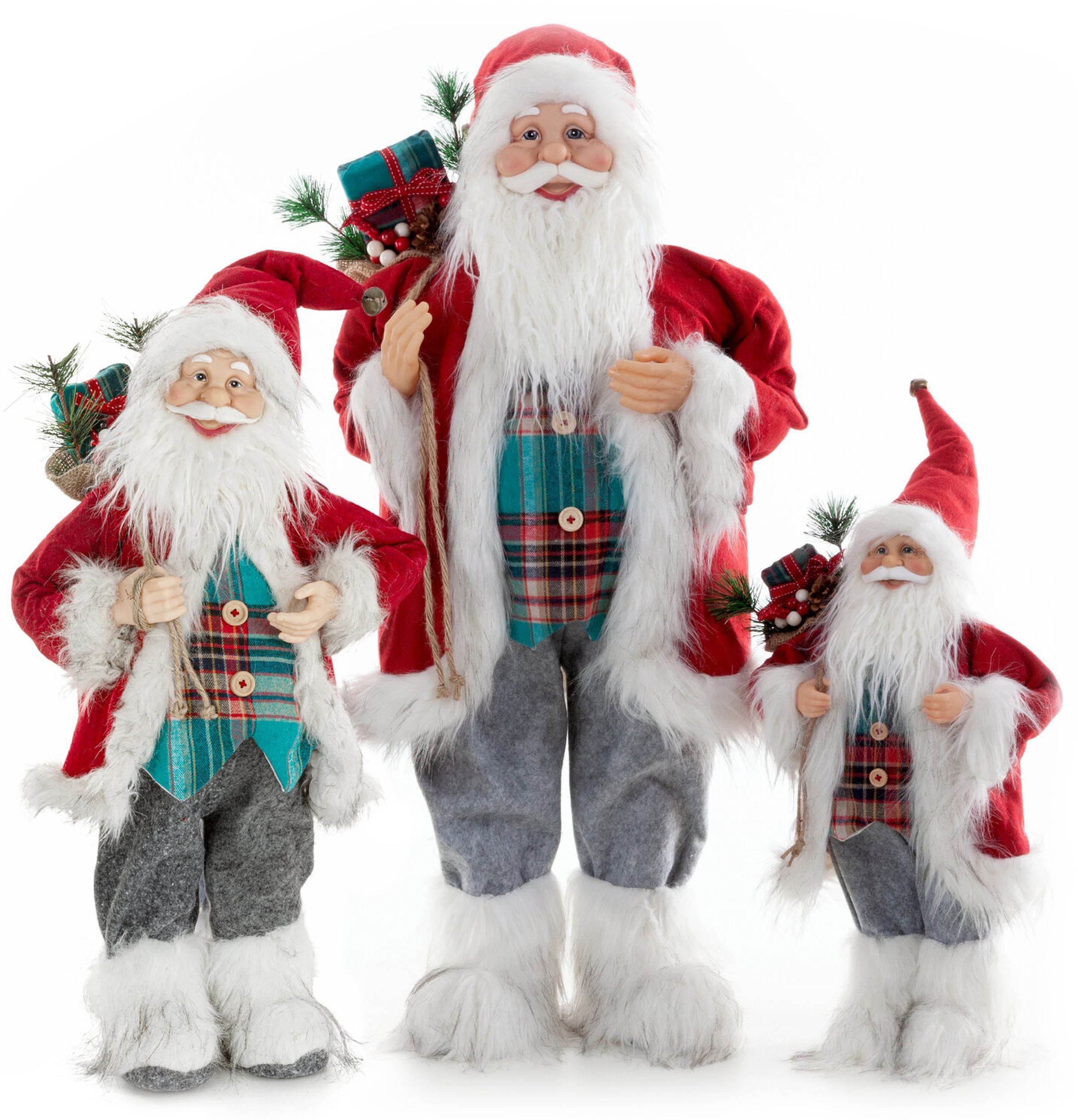 Figurka świąteczna Mikołaj 45 cm czerwony