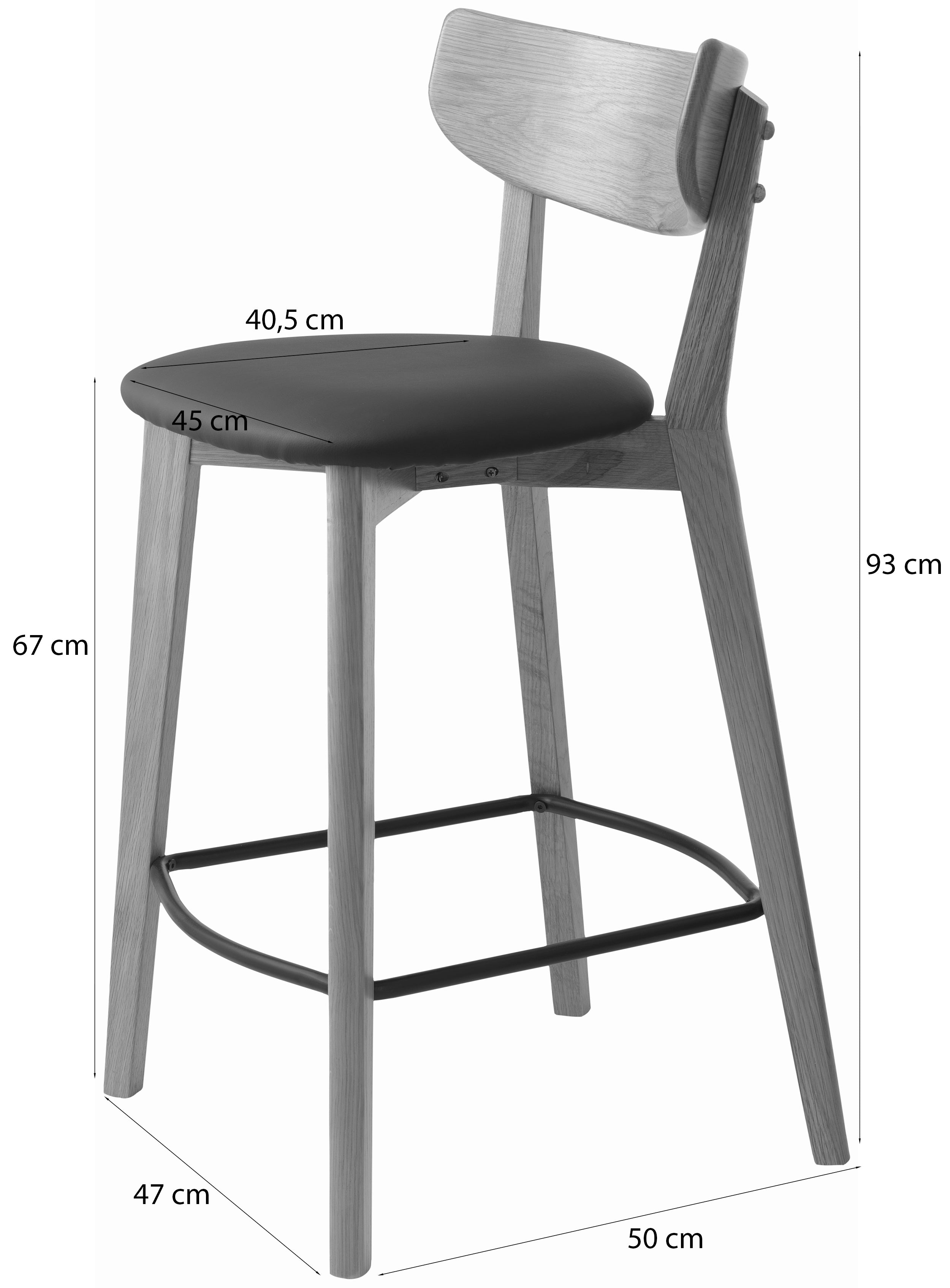 Hoker drewniany Pedrose naturalny dąb/czarny