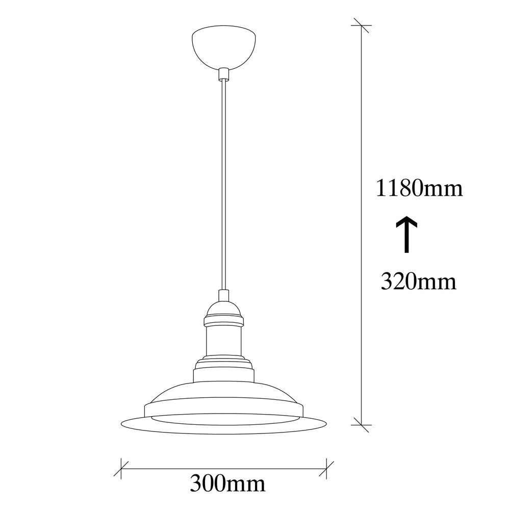 Lampa sufitowa Ardulace średnica 30 cm czarna