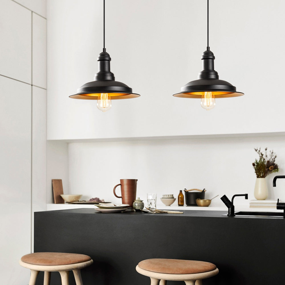 Lampa sufitowa Ardulace x2 kapelusz 62 cm czarna