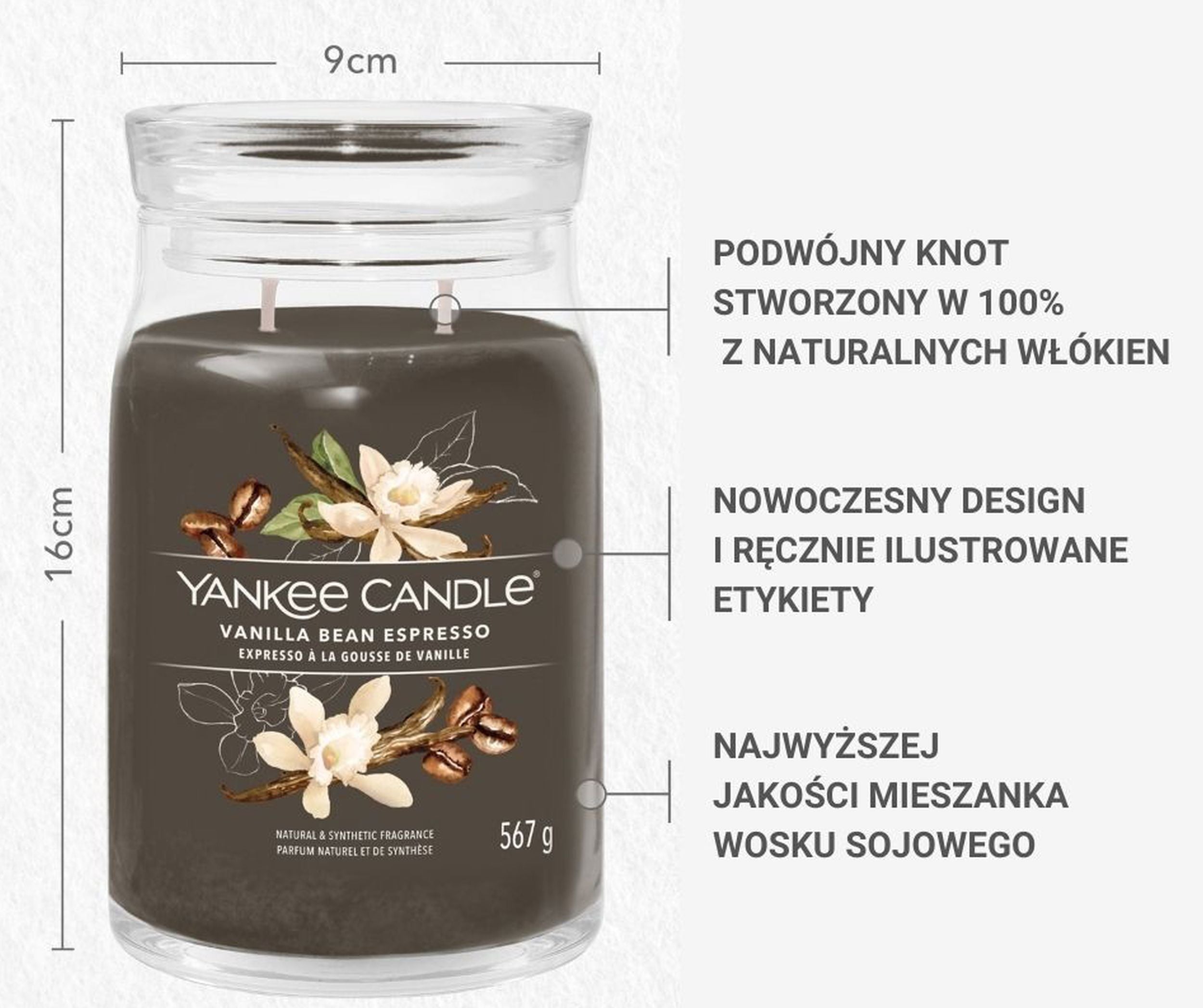 Świeca zapachowa Yankee Candle Vanilla Bean Espresso 567 g