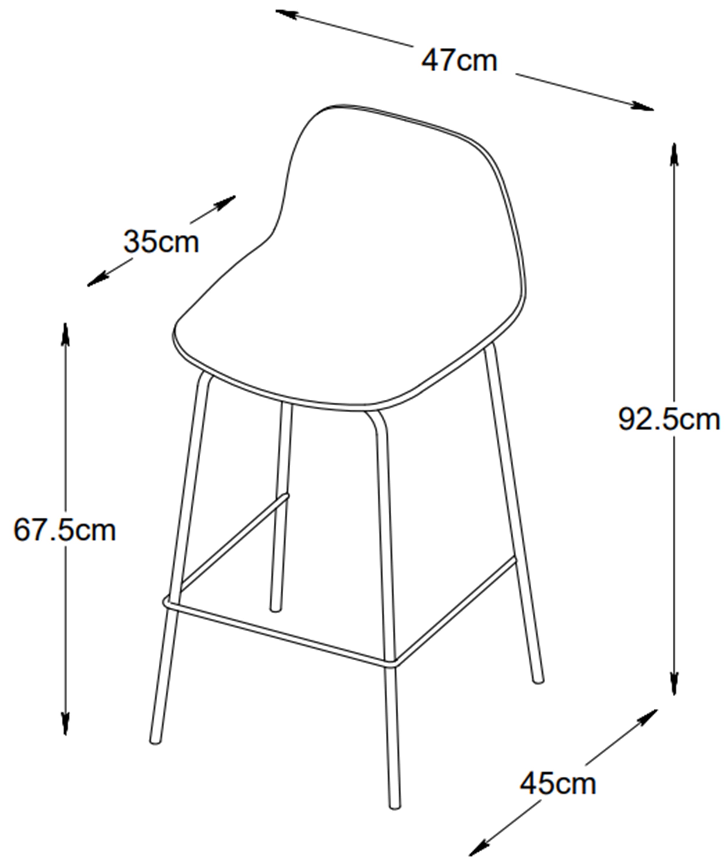 Hoker z tworzywa sztucznego Whitby jasnoniebieski