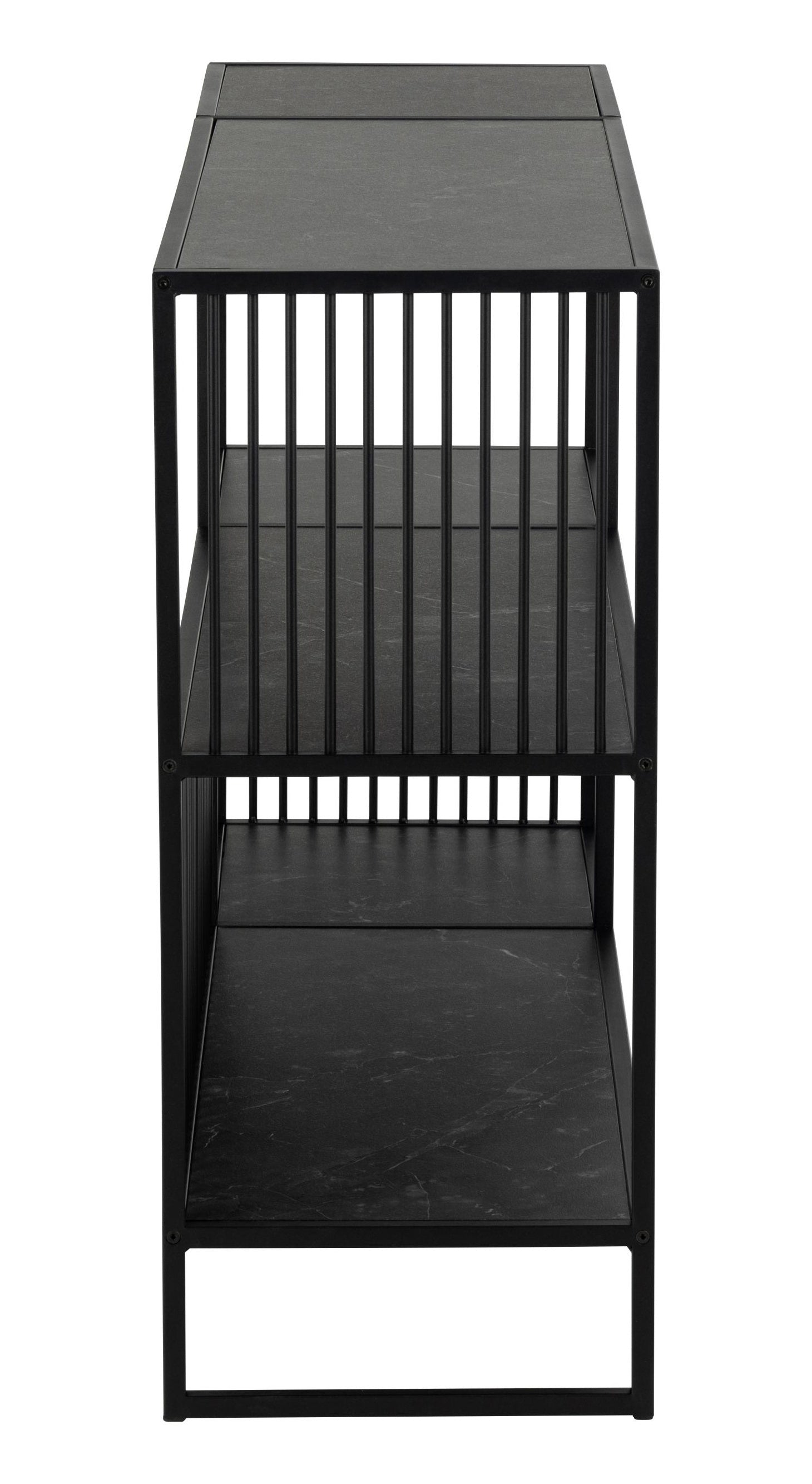 Regał niski metalowy Velook 83 cm czarny
