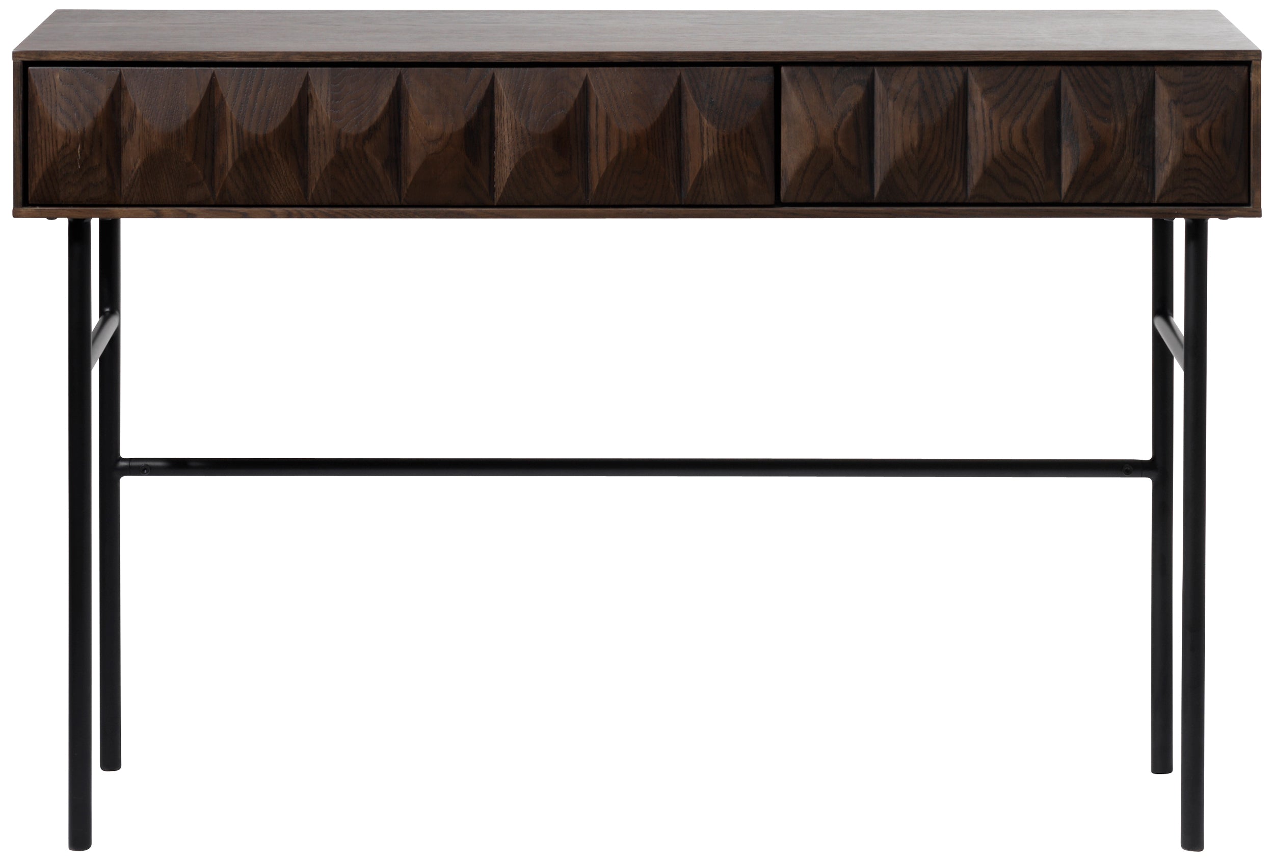 Konsola Chesseo 116,5 cm na metalowych nogach dąb espresso