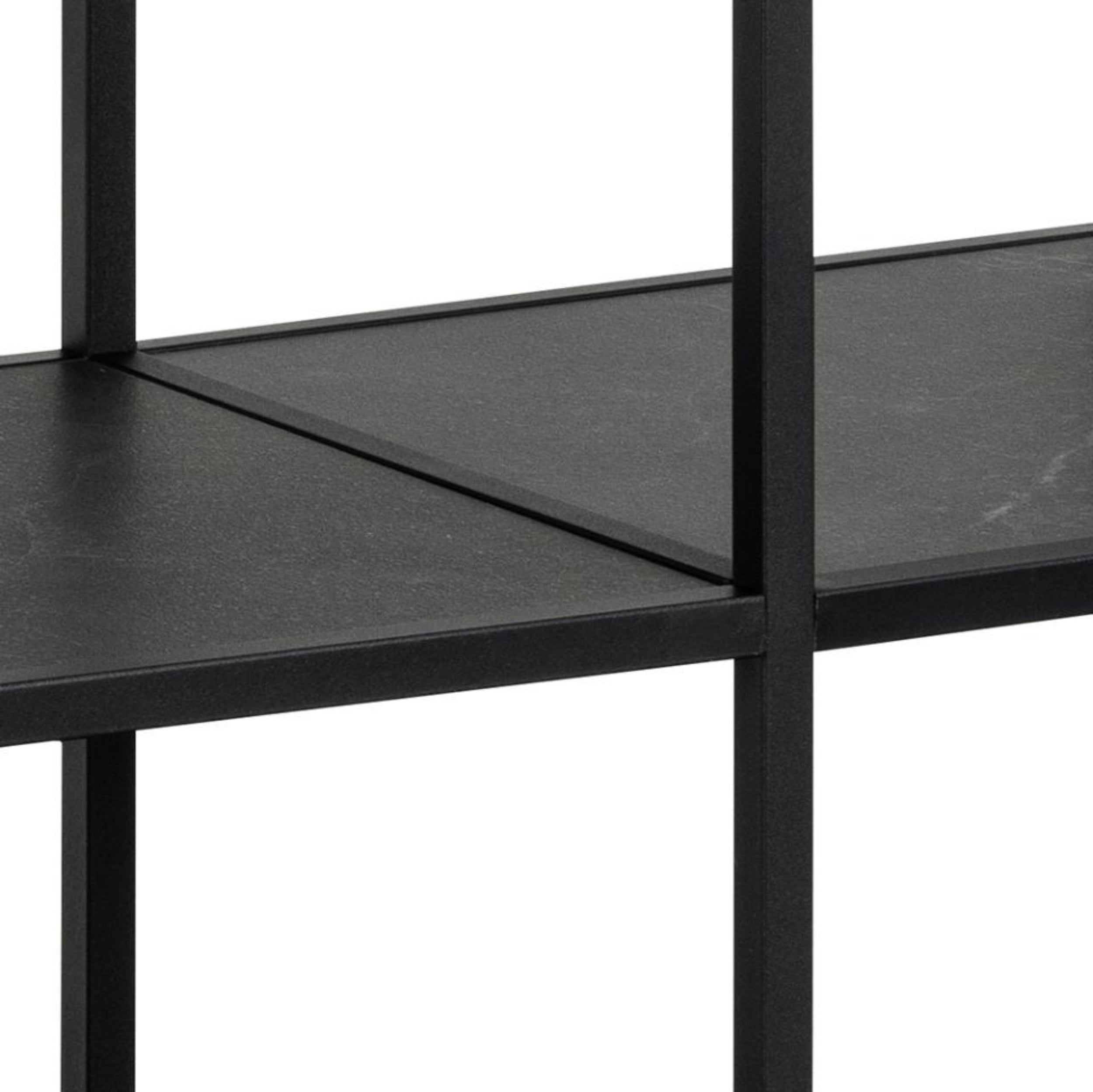 Regał niski metalowy Velook 83 cm czarny