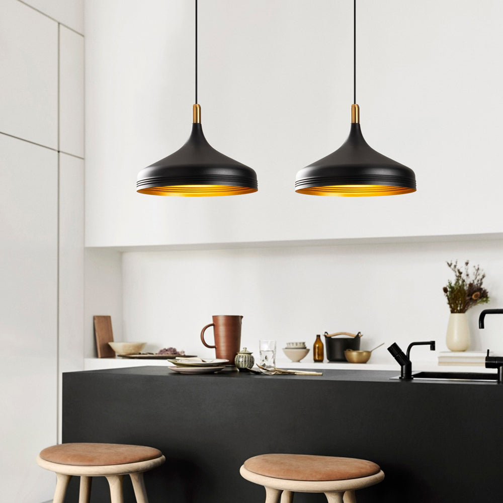 Lampa sufitowa Ardulace x2 68 cm czarna/złota