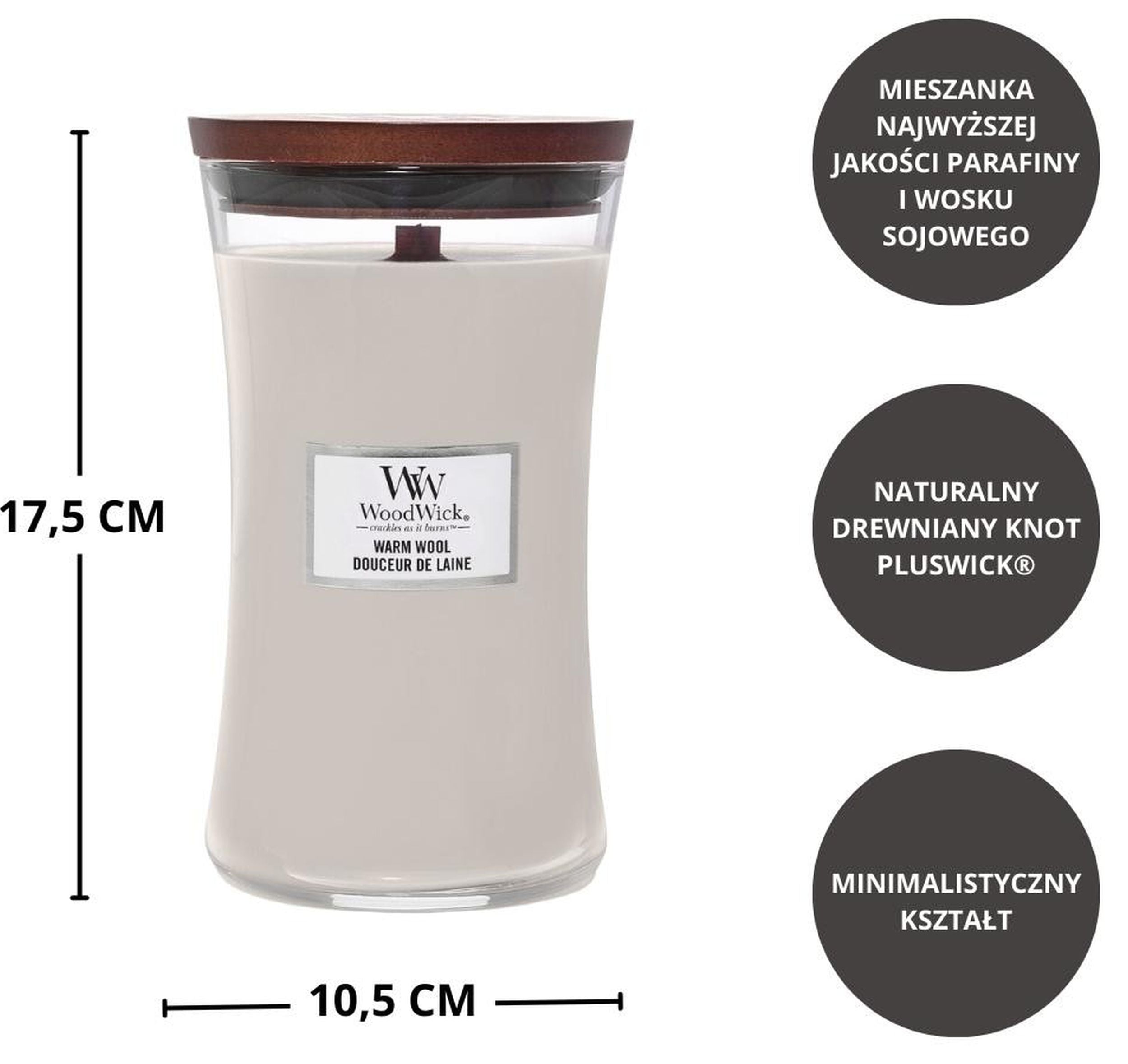 Świeca zapachowa Woodwick Warm Wool 610 g