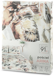 Komplet pościeli Arina 160x200 cm pomarańczowo-biała