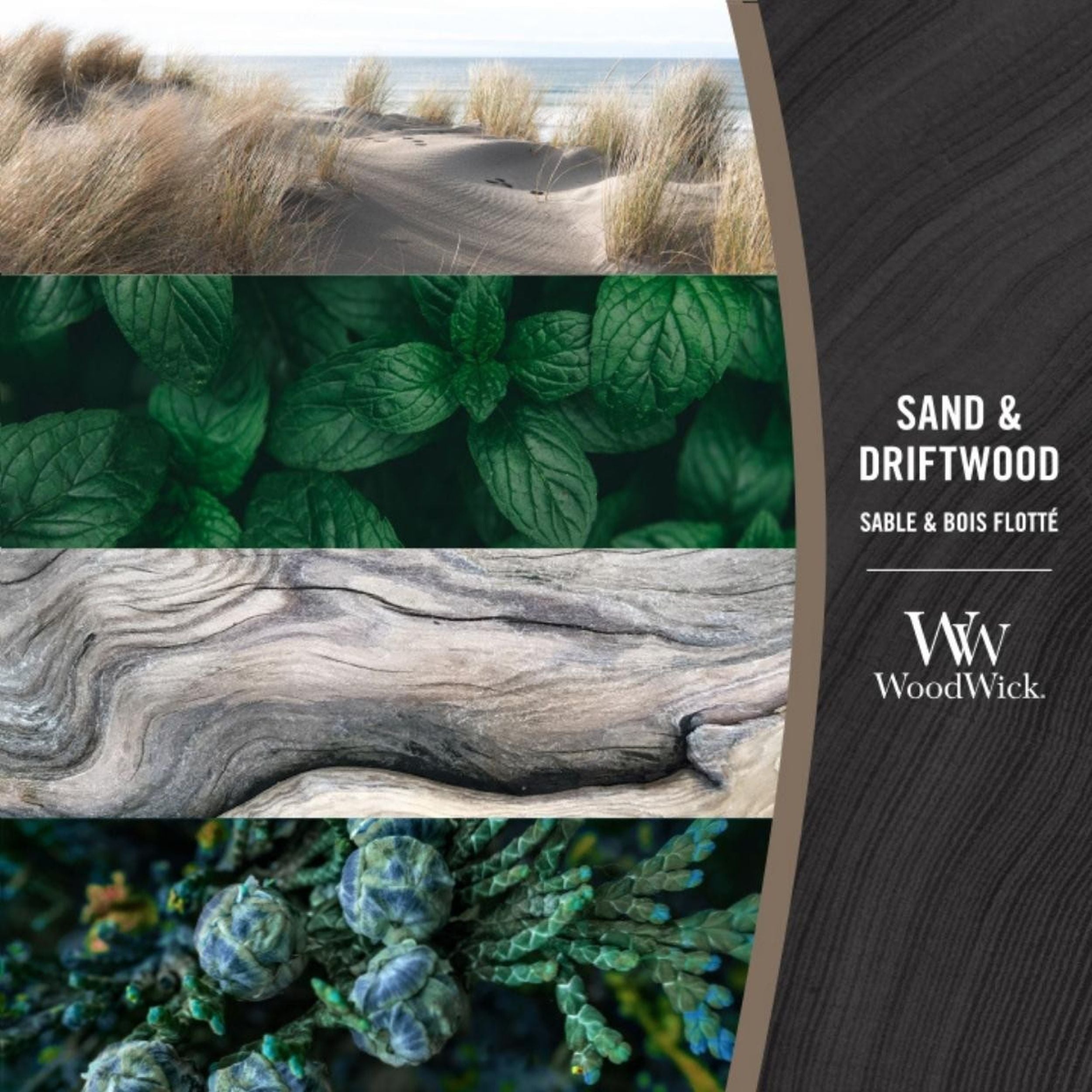 Świeca zapachowa Woodwick Sand & Driftwood 610 g