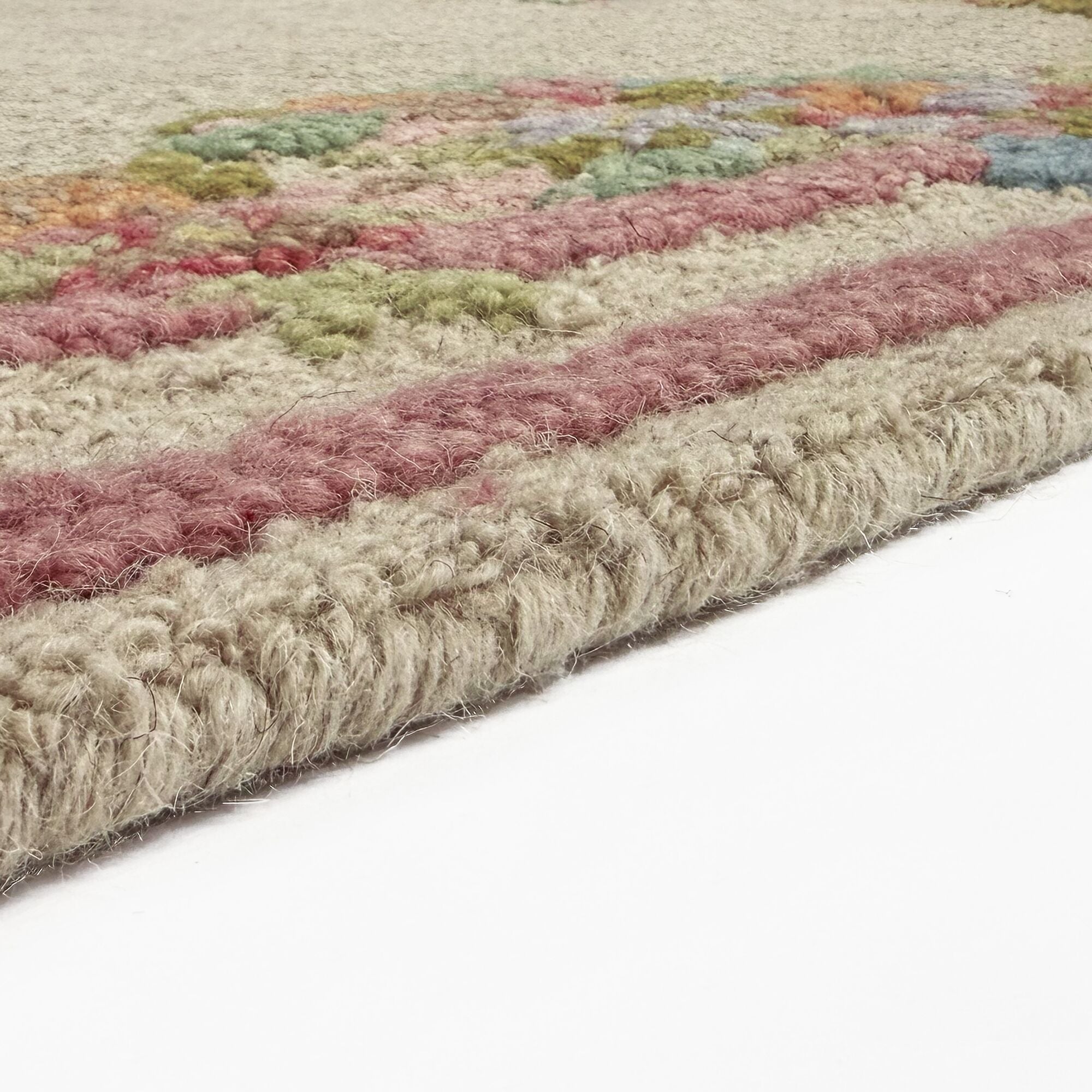 Dywan wełniany ręcznie wykonany Elise Floral 140x200 cm wielokolorowy