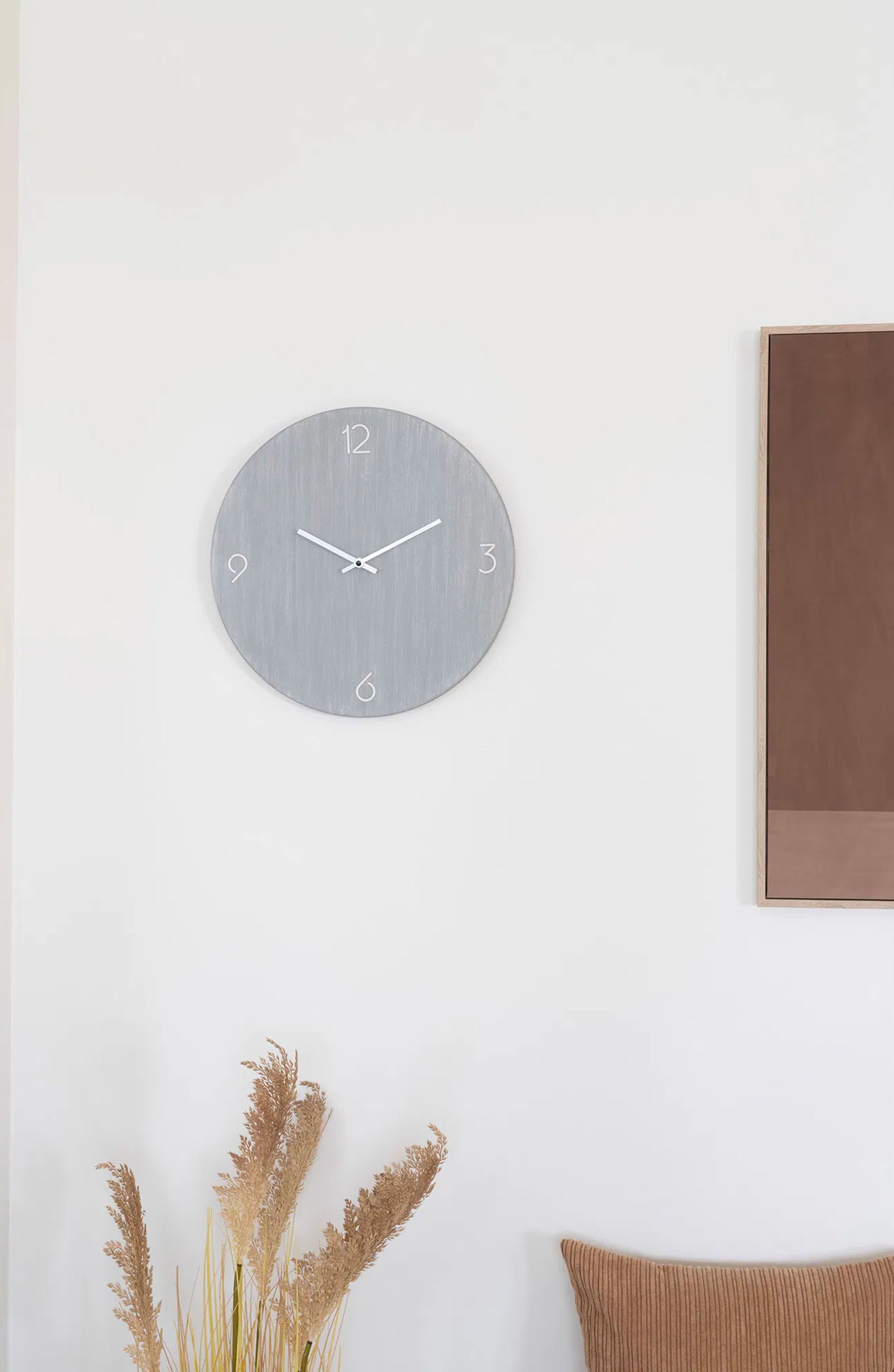 Zegar ścienny Asells średnica 40 cm jasnoszary