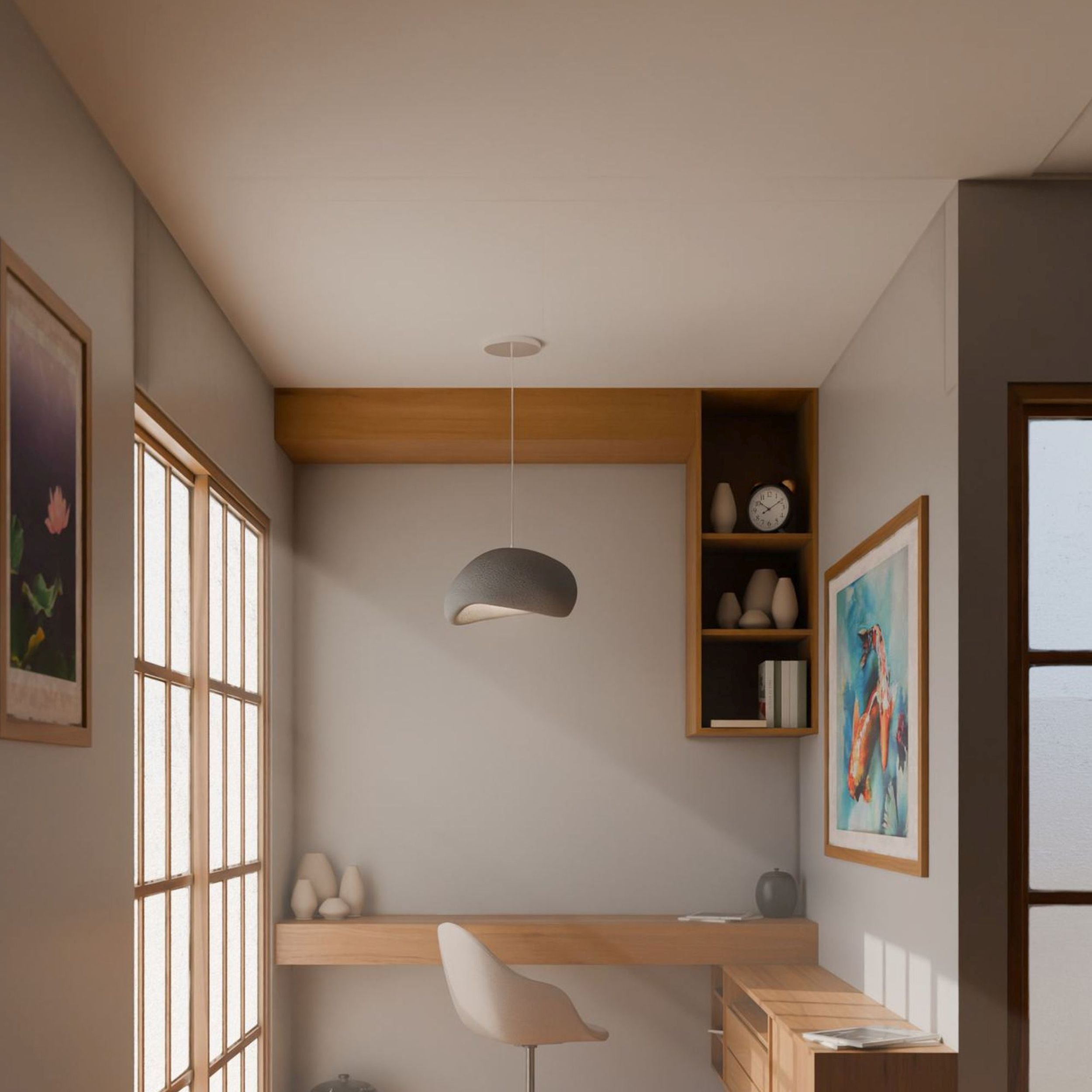 Lampa wisząca Wabi Sabi szara