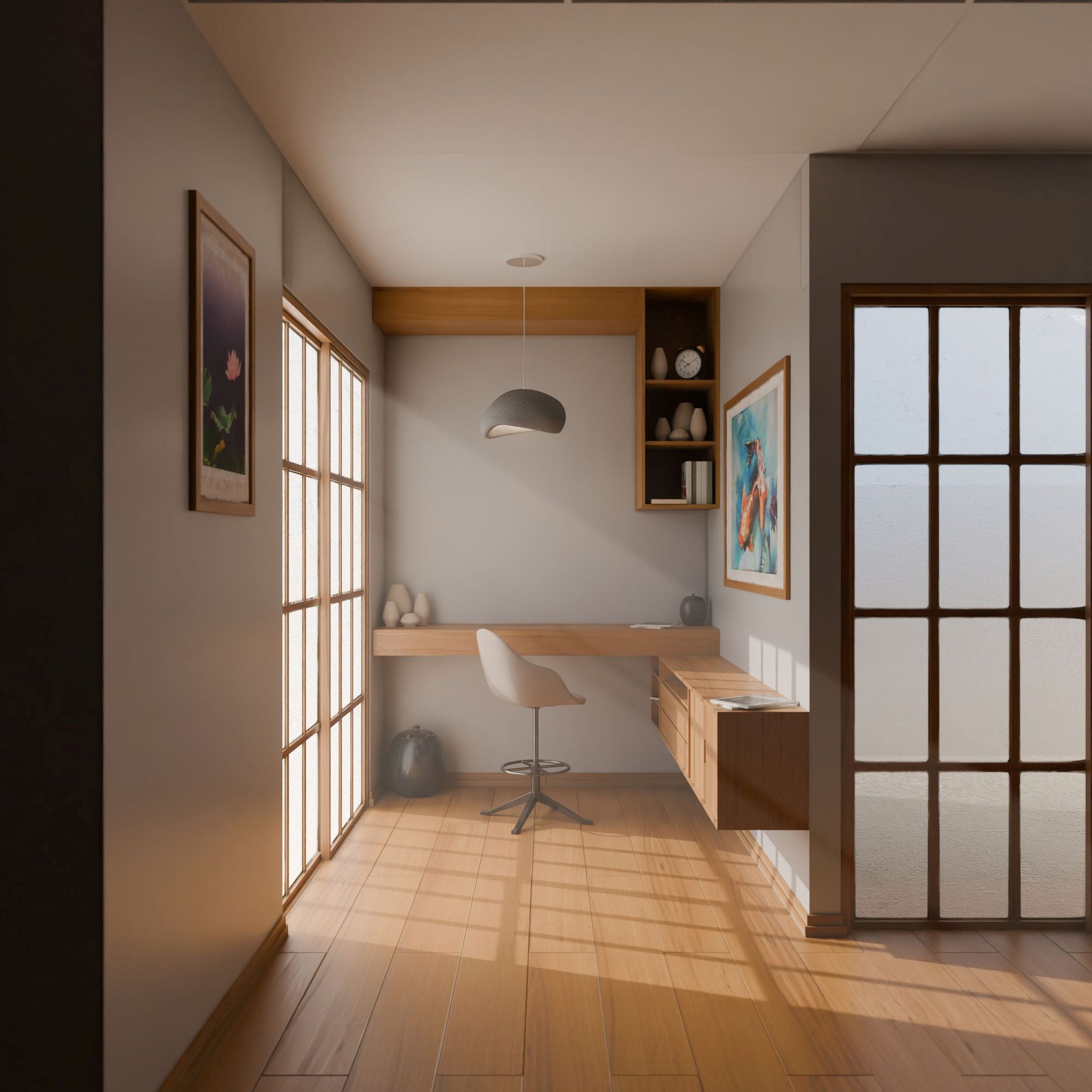 Lampa wisząca Wabi Sabi szara