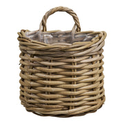 Kosz Keli 37x27x23 cm kubu rattan beżowy