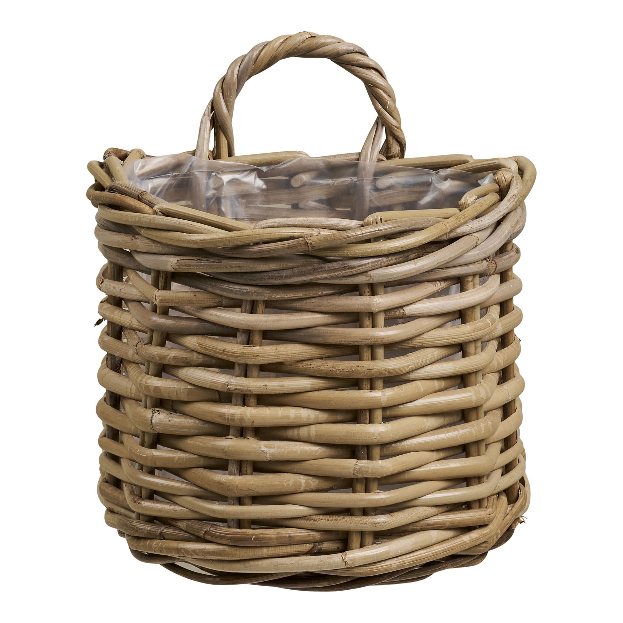 Kosz Keli 37x27x23 cm kubu rattan beżowy