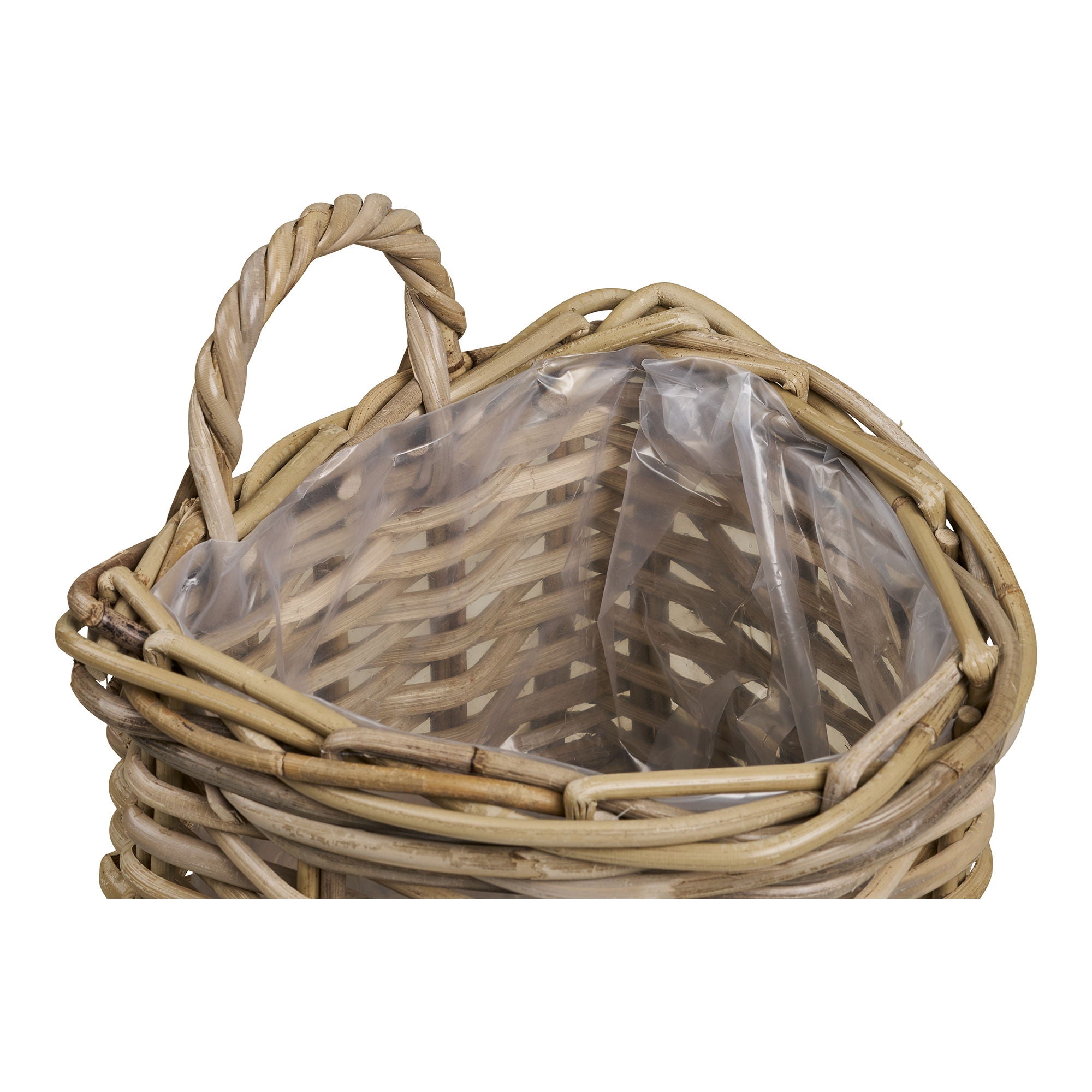 Kosz Keli 37x27x23 cm kubu rattan beżowy