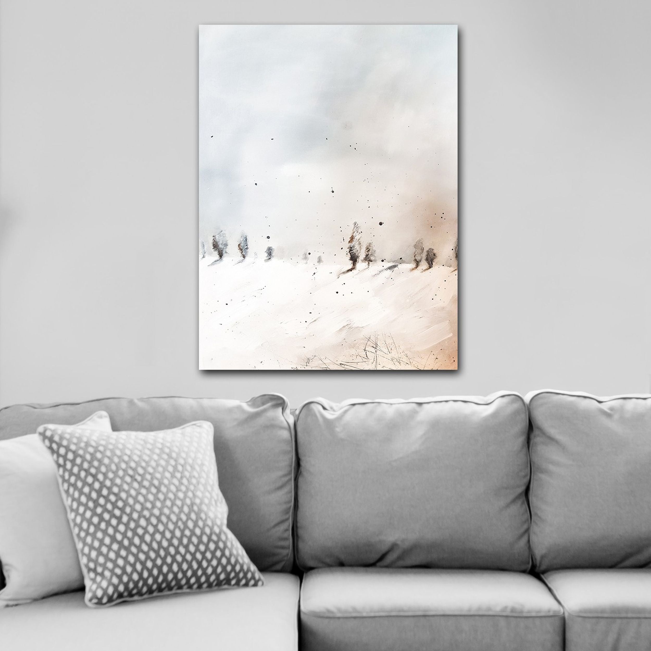 Obraz na płótnie Syntlee 100x70 cm beżowo-niebieski
