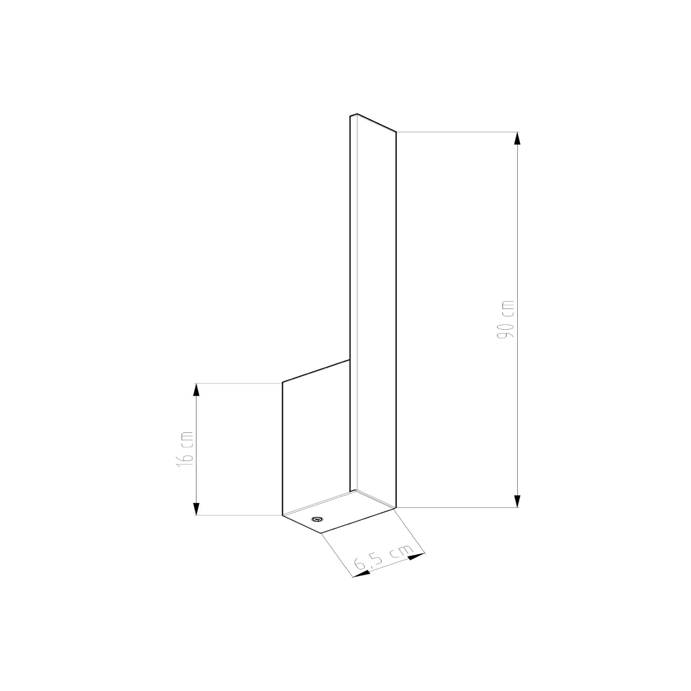 Kinkiet Lahti LED 90 cm ochra czerwona 3000K
