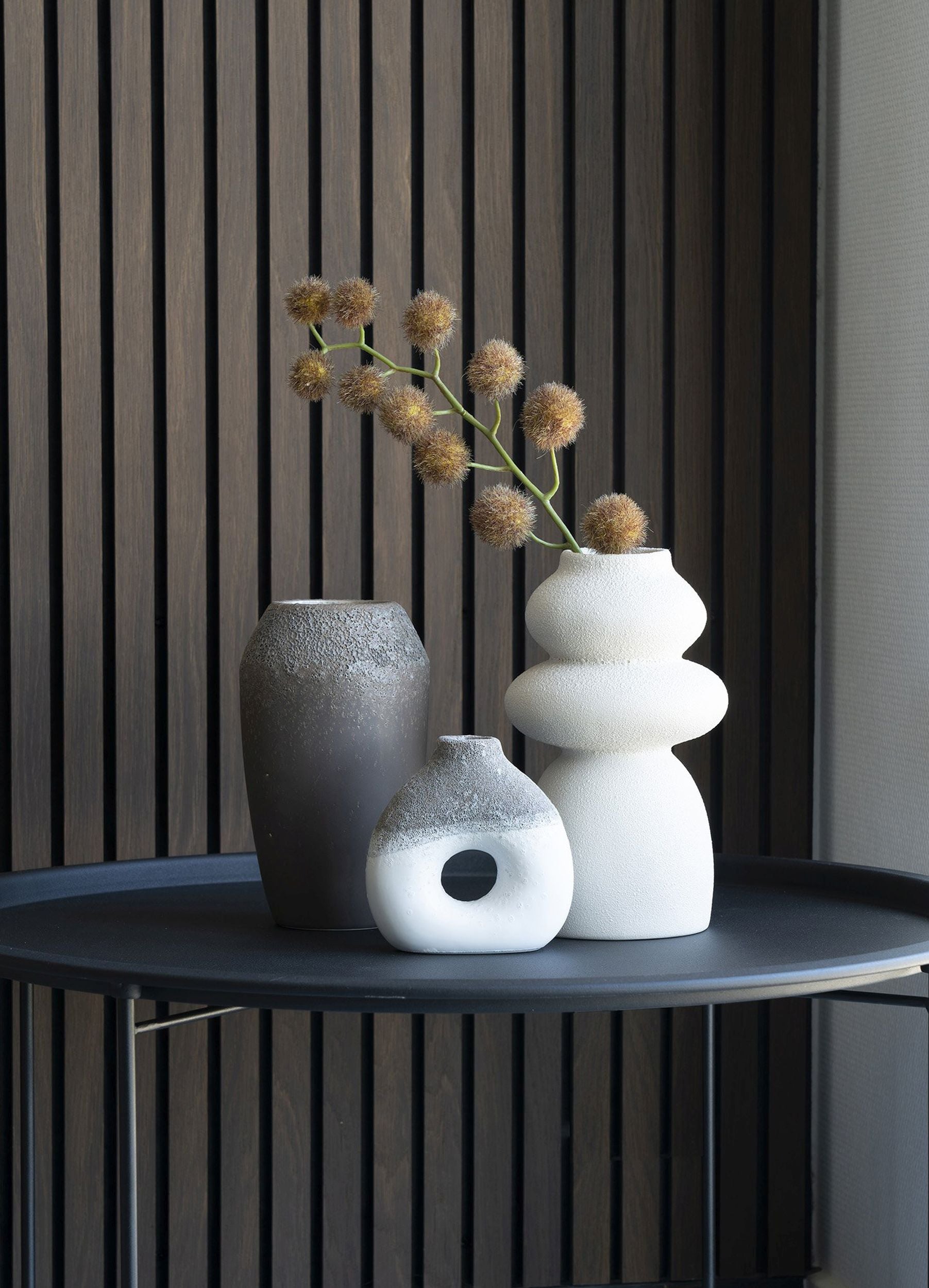 Wazon ceramiczny Velas 26,5 cm beżowy