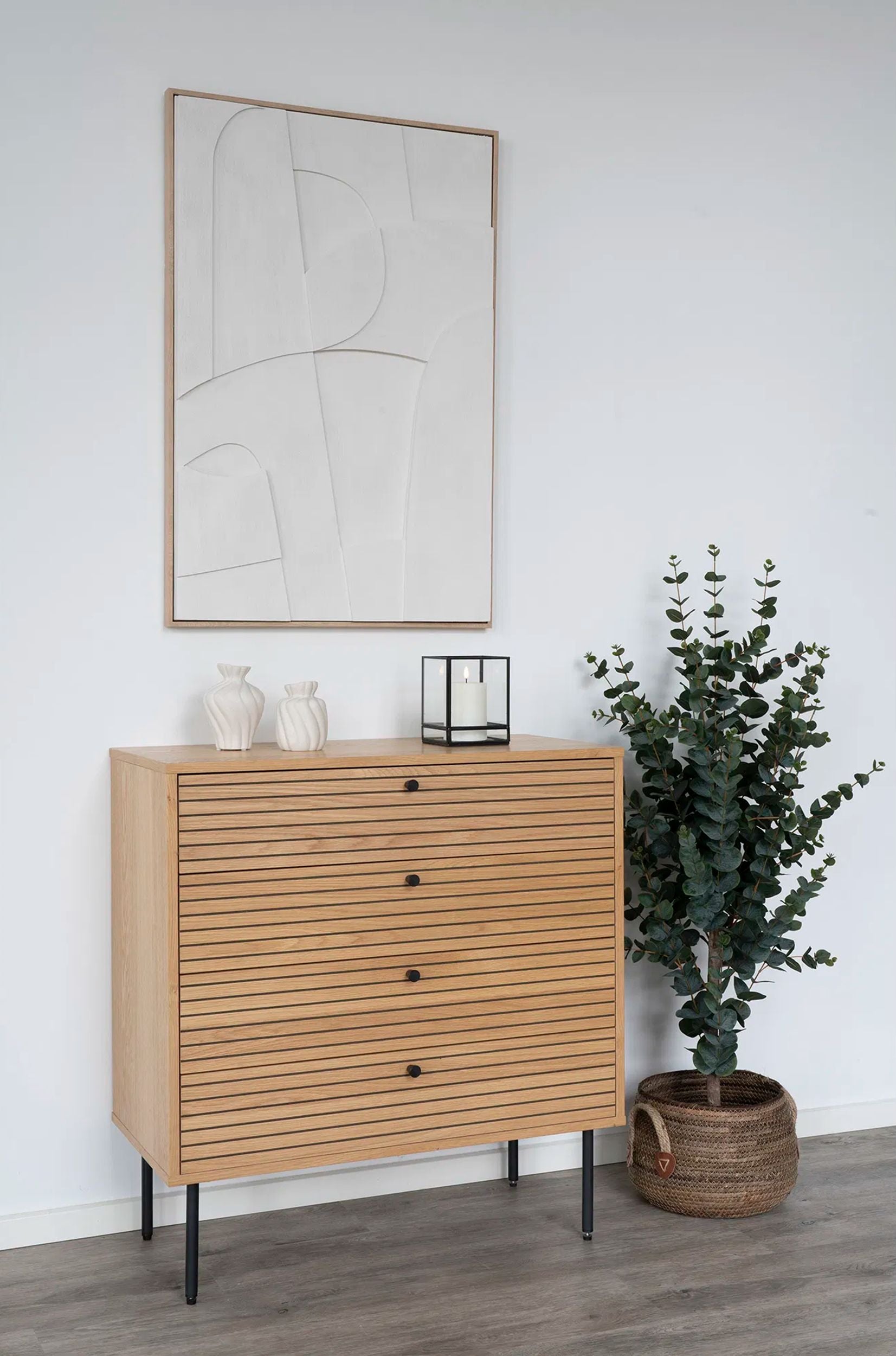 Zestaw 2 wazonów Greteet ceramiczne białe
