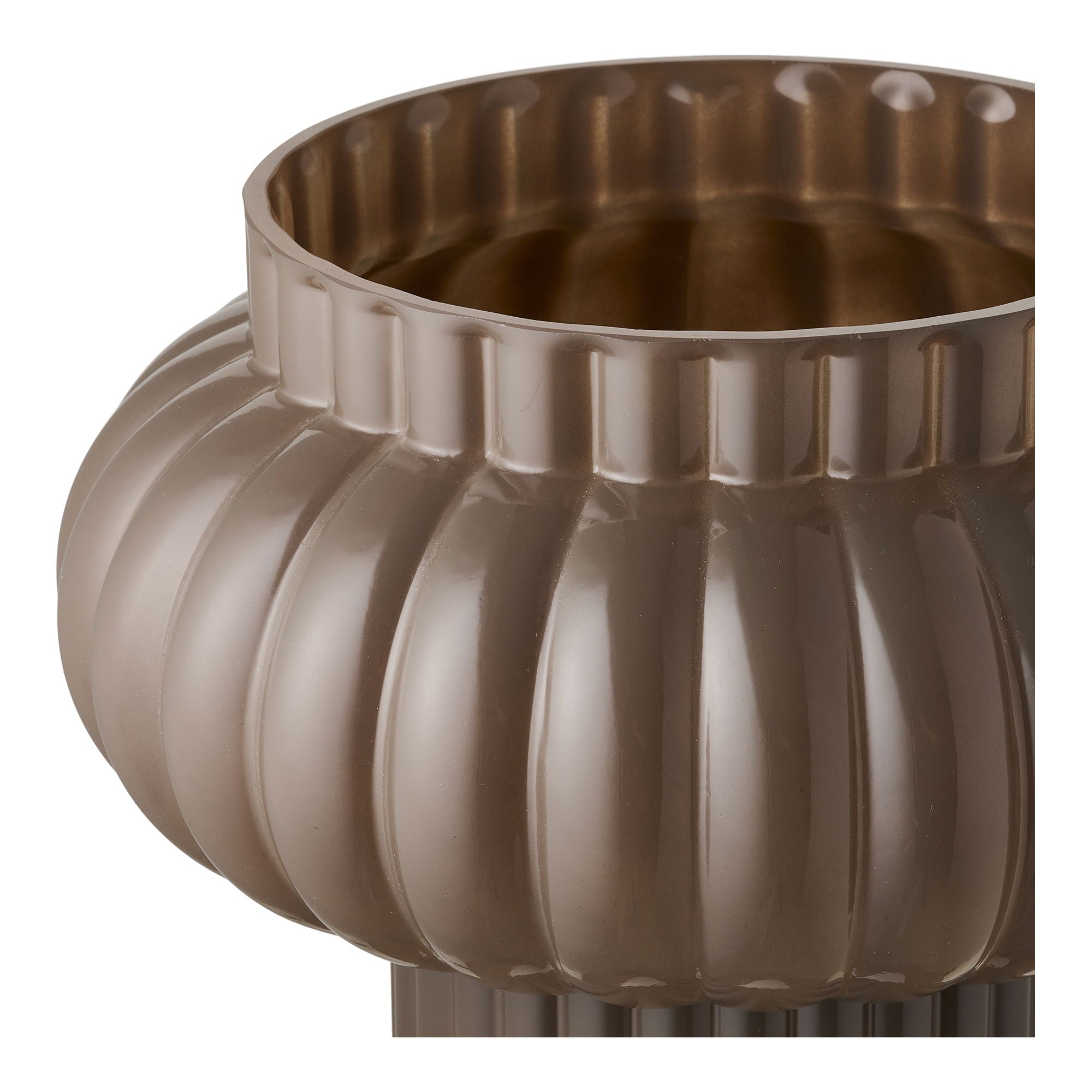 Wazon szklany Coveric 27 cm brązowy