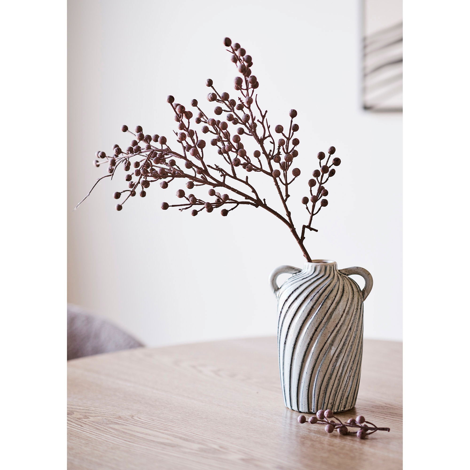 Wazon ceramiczny Lamital 22 cm biało-niebieski