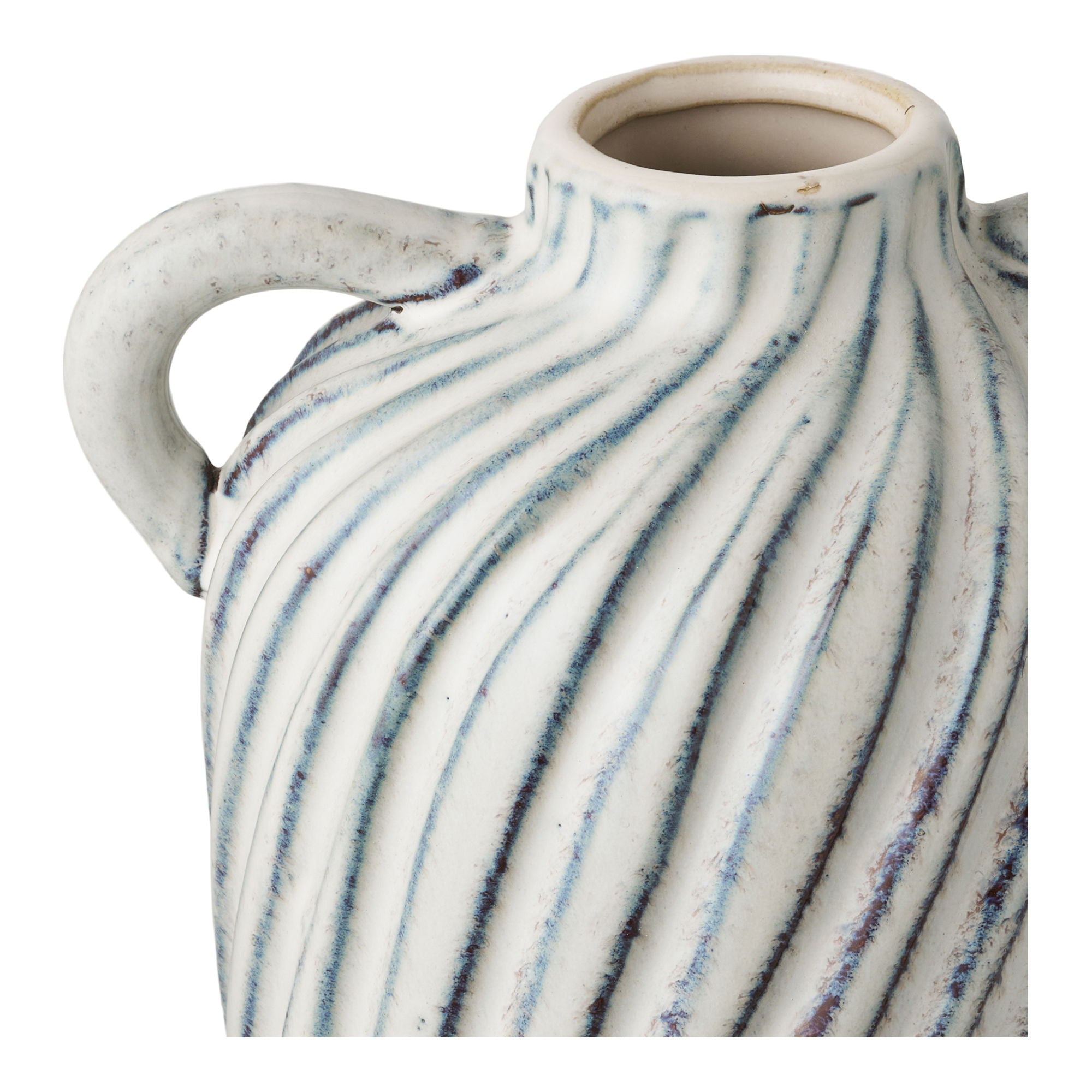 Wazon ceramiczny Lamital 22 cm biało-niebieski