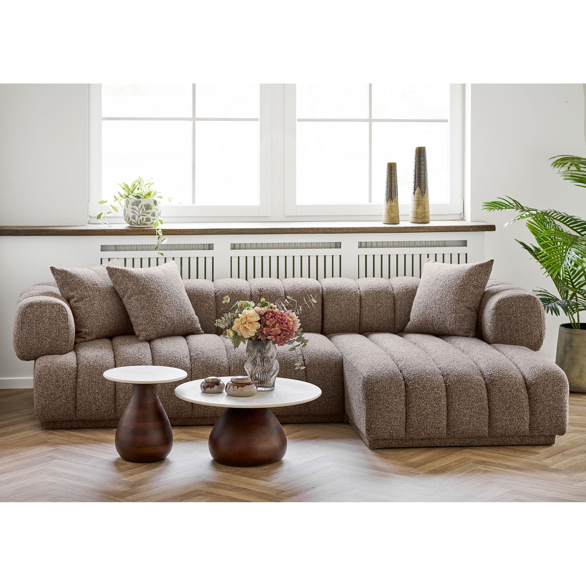 Wazon ceramiczny Koves ø12,5x48 cm brązowy