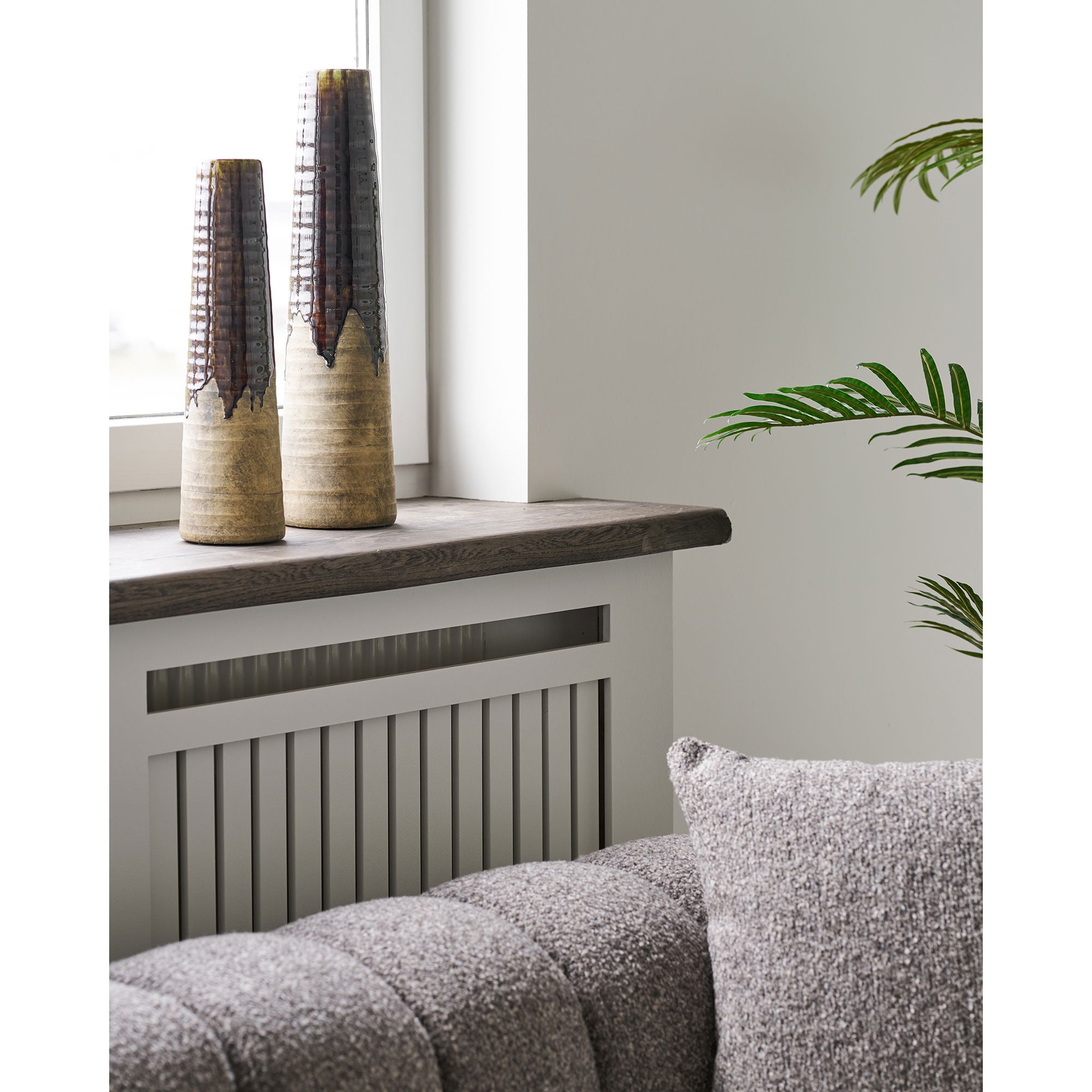 Wazon ceramiczny Koves ø12,5x48 cm brązowy