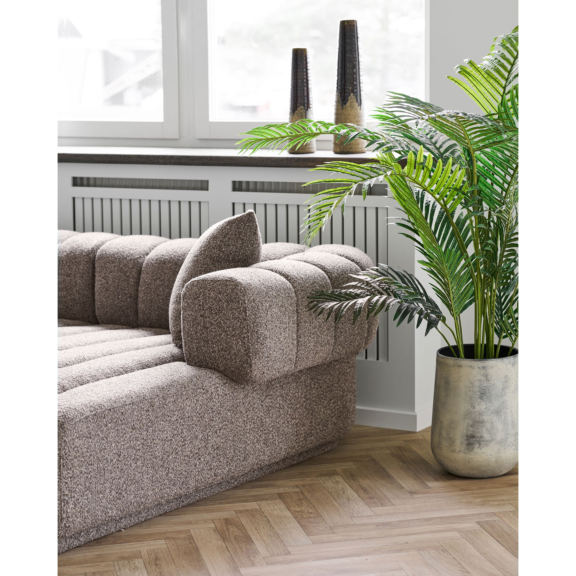 Wazon ceramiczny Uvesine ø11x39 cm brązowy