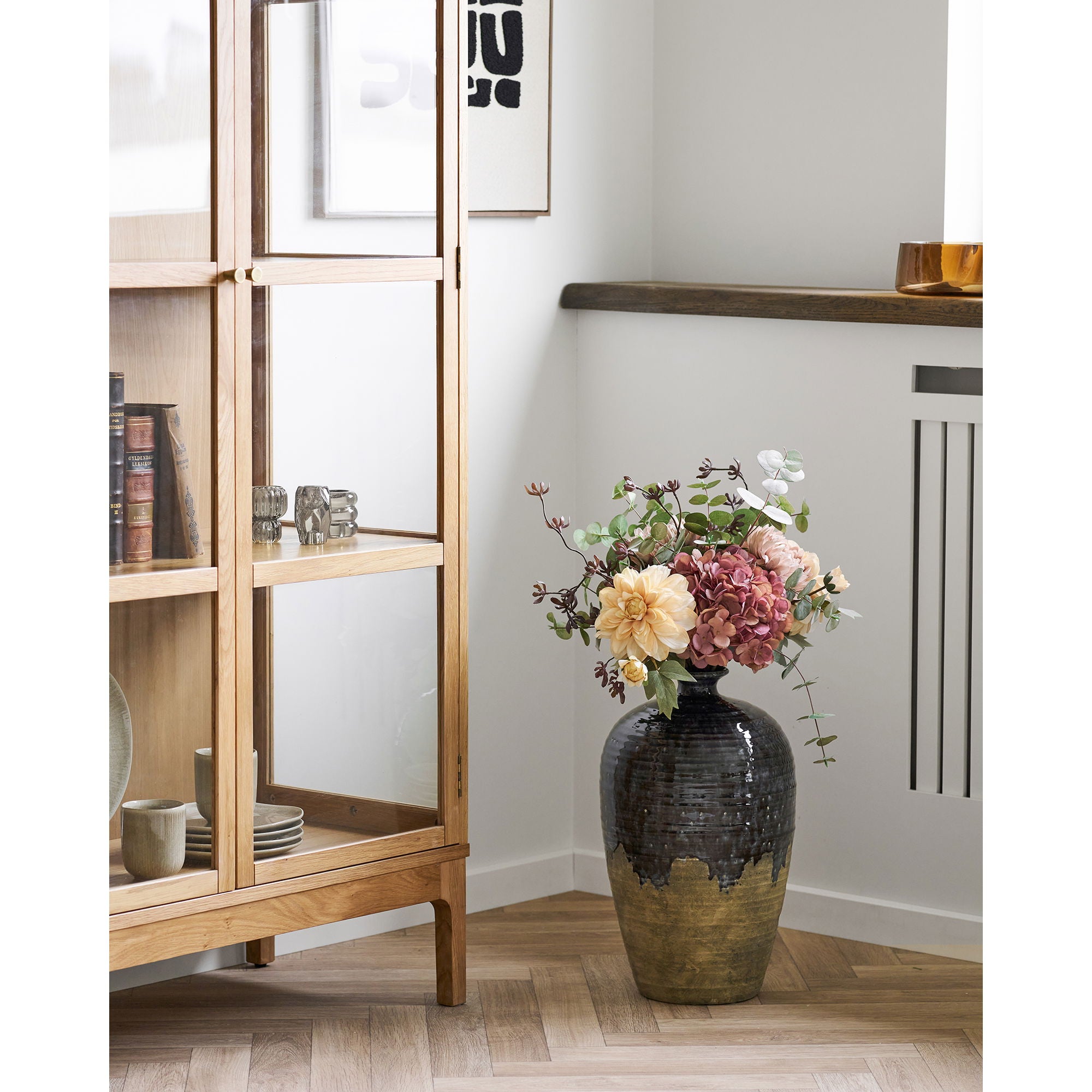 Wazon ceramiczny Uvesine ø27x44,5 cm ciemnoniebieski