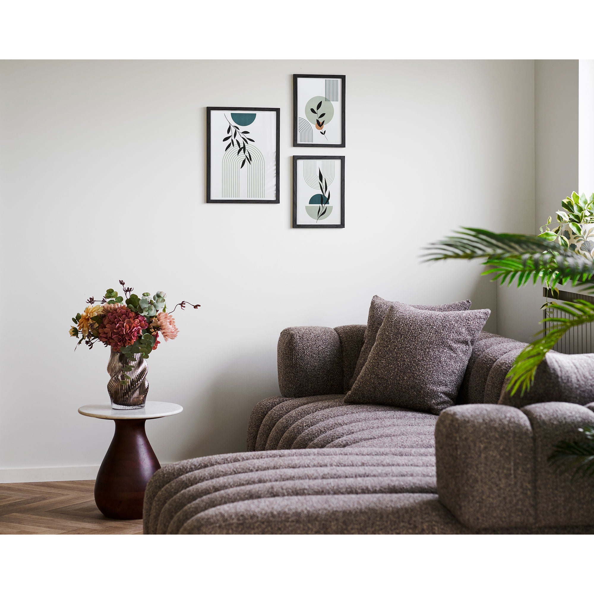 Wazon z dmuchanego szkła Basized ø17x25 cm brązowy