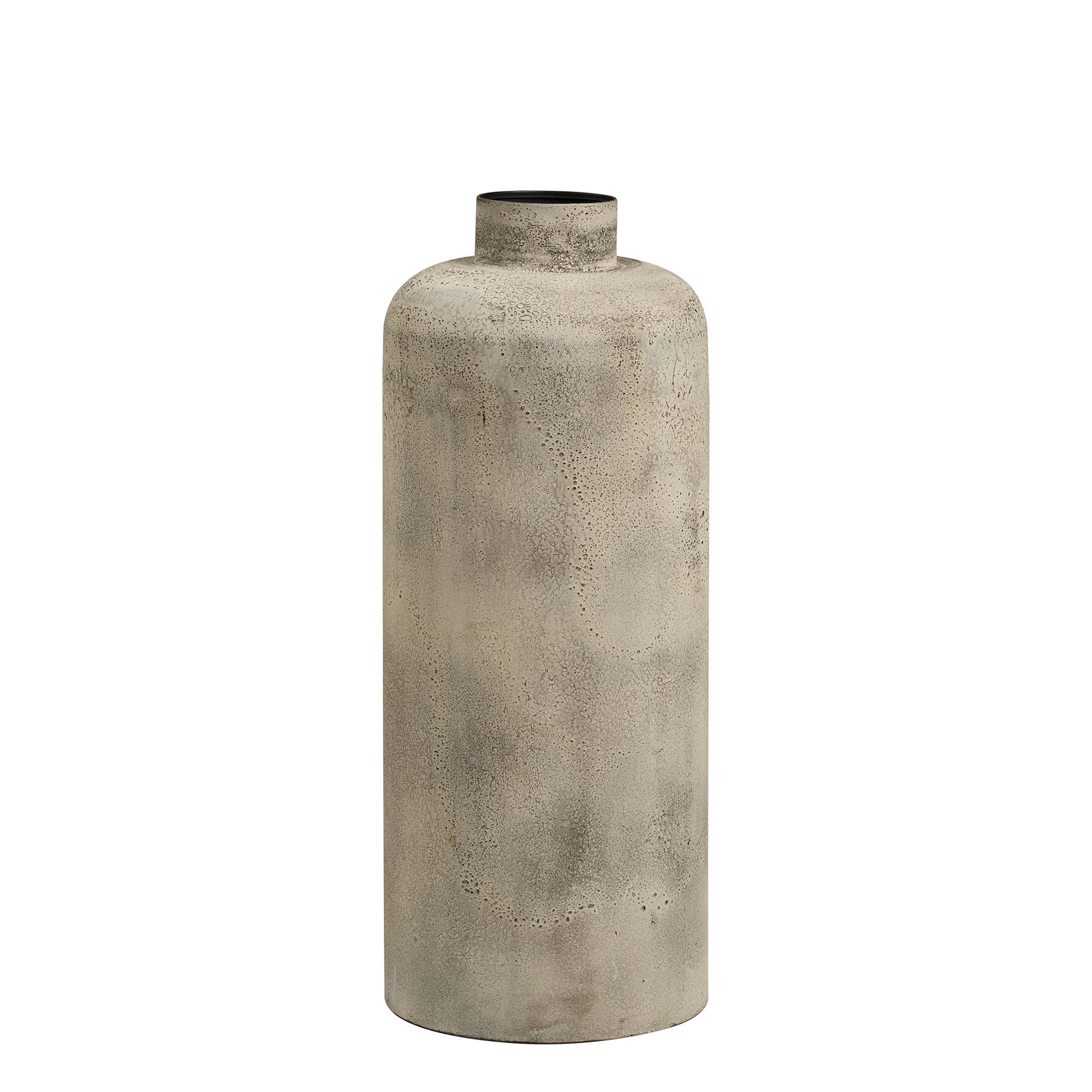 Doniczka dekoracyjna Hou ø24x60,5 cm metalowa beżowa