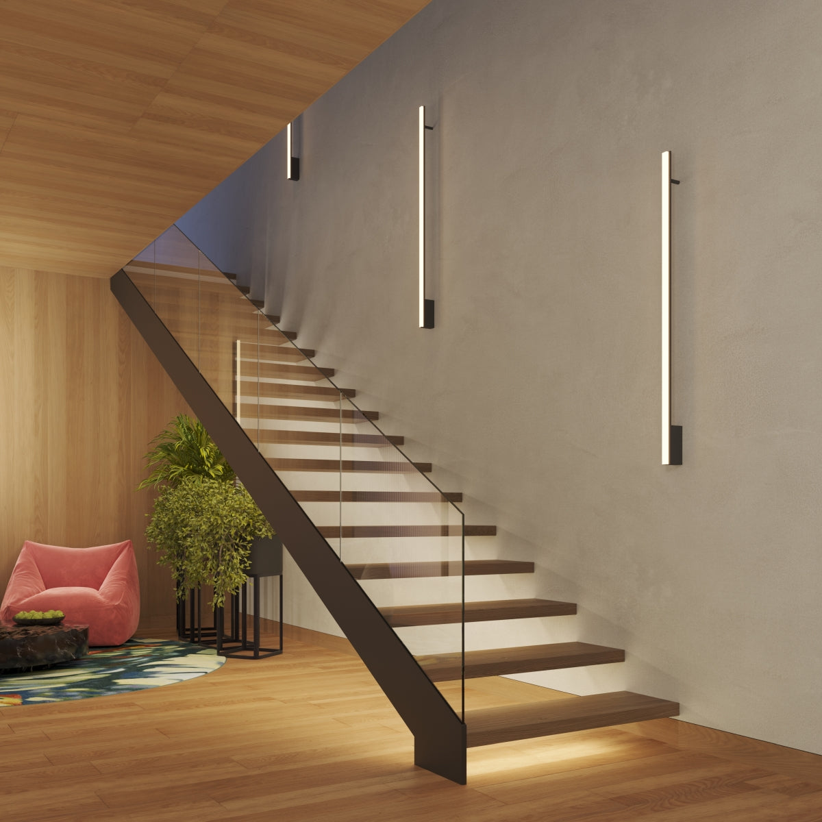 Kinkiet Lagom LED 90 cm czarny 3000K