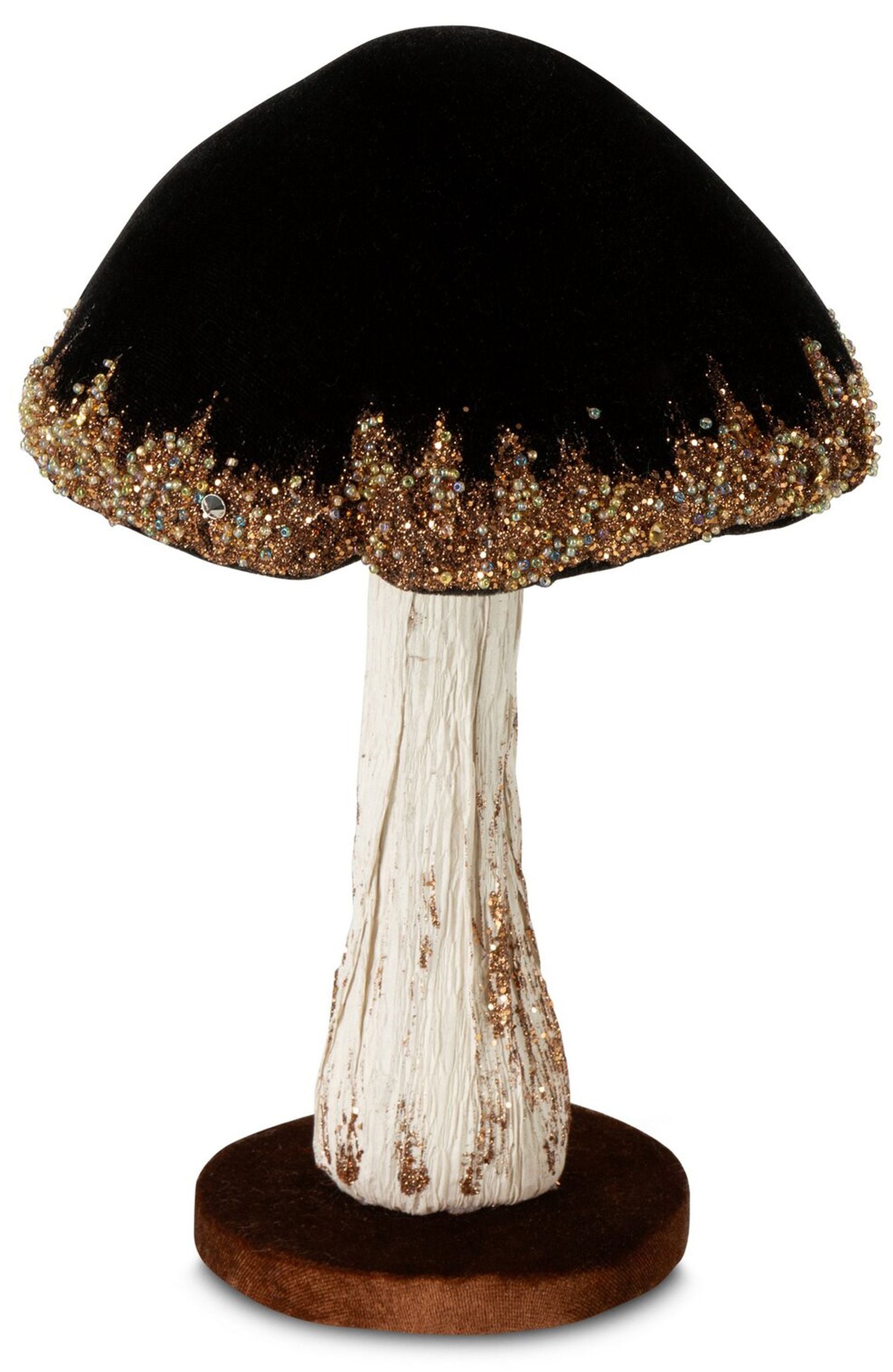 Figurka Grzybek 26 cm czarno-złoty