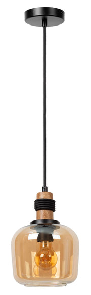 Lampa wisząca Ilona 18 cm czarno-brązowa