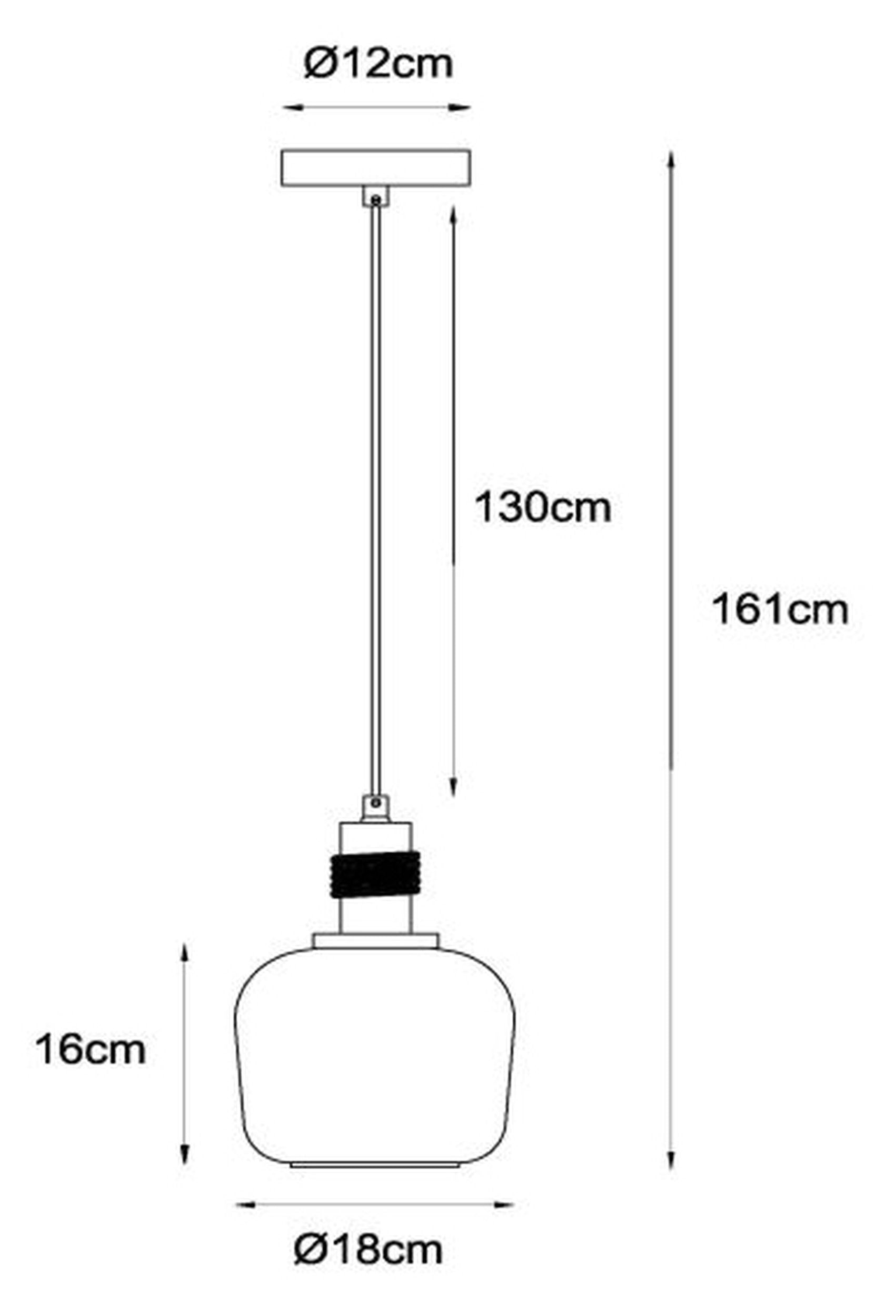 Lampa wisząca Ilona 18 cm czarno-brązowa