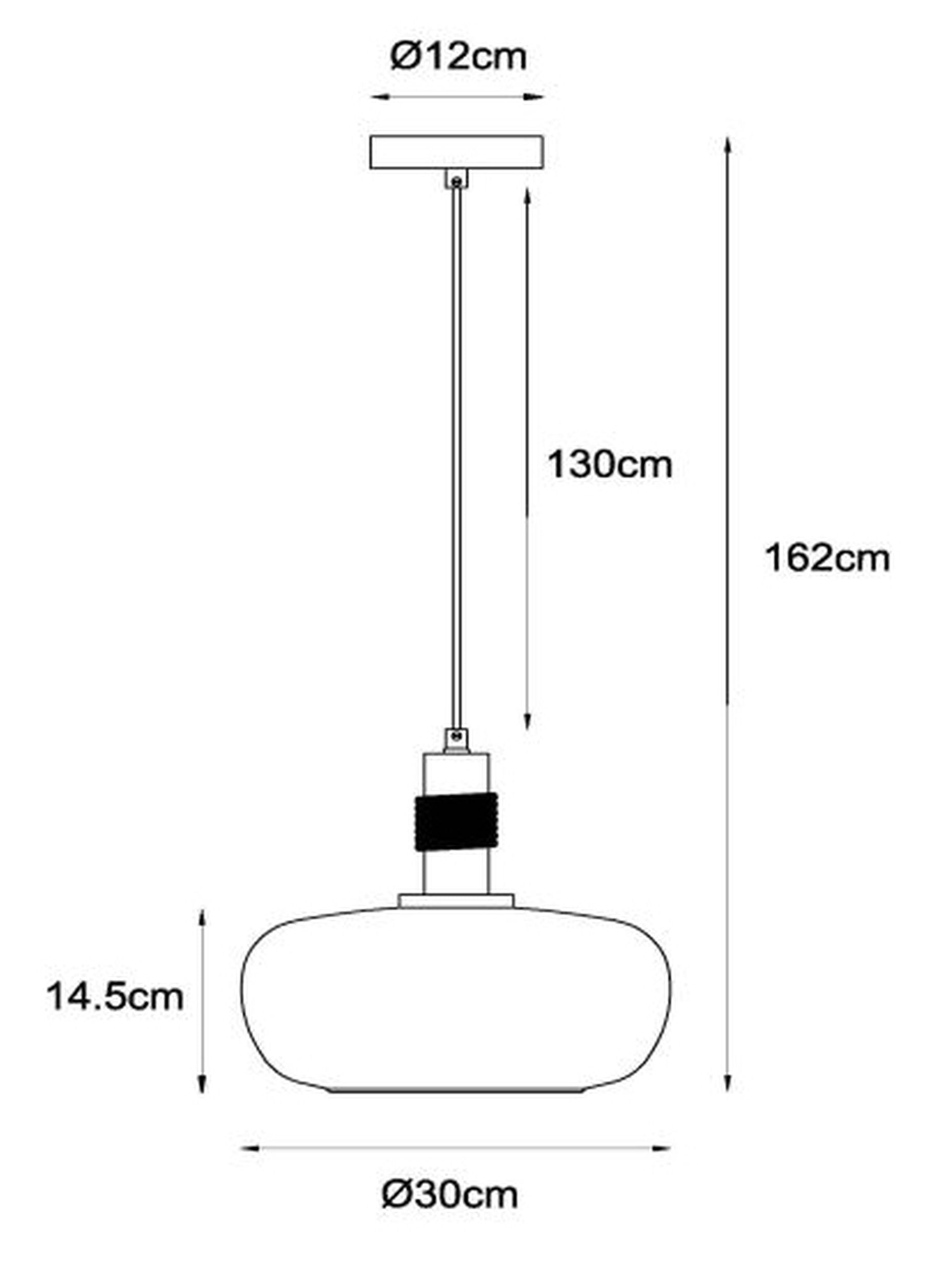 Lampa wisząca Ilona 30 cm czarno-brązowa